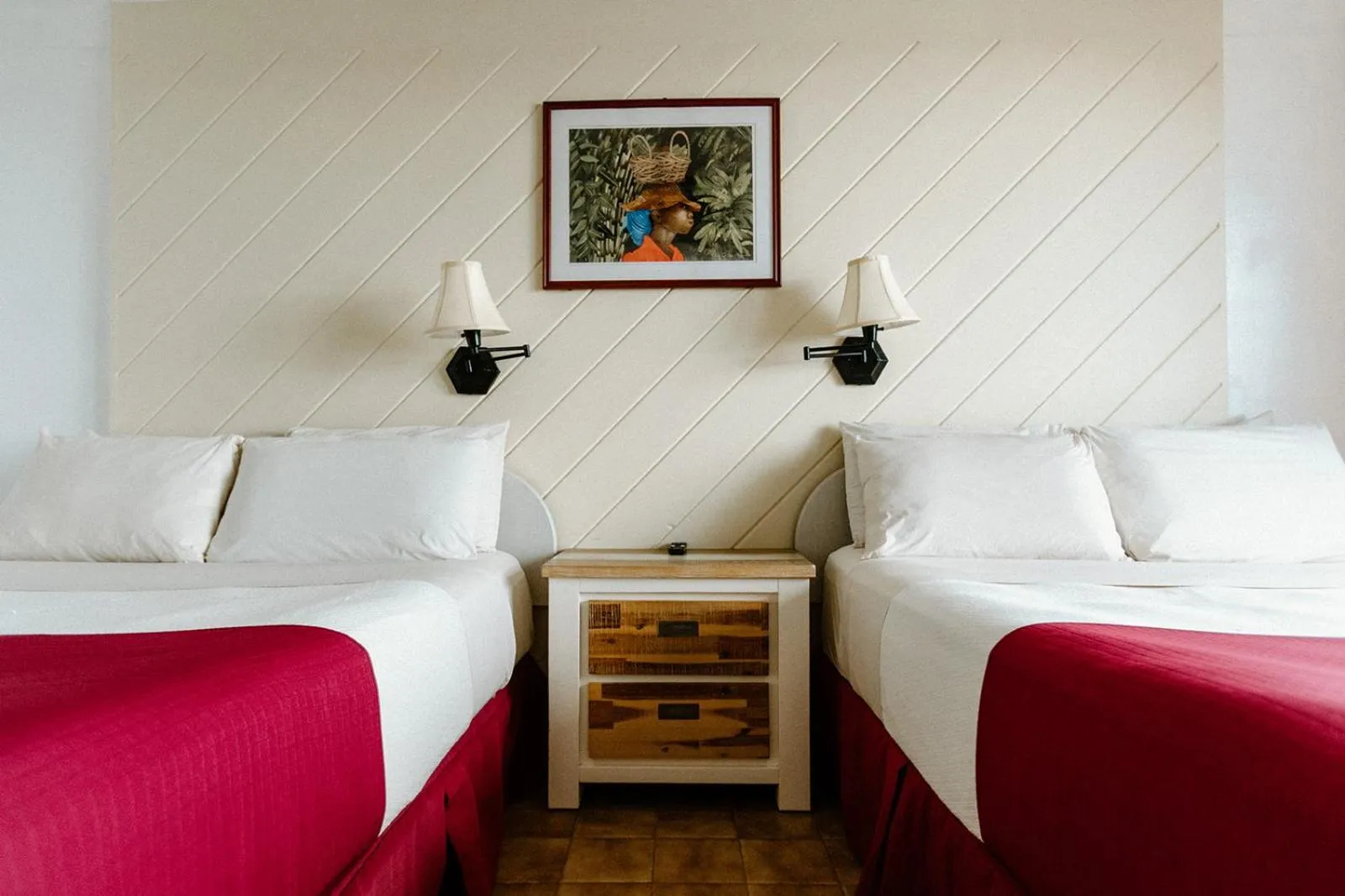 Bed in Hotel on the Cay