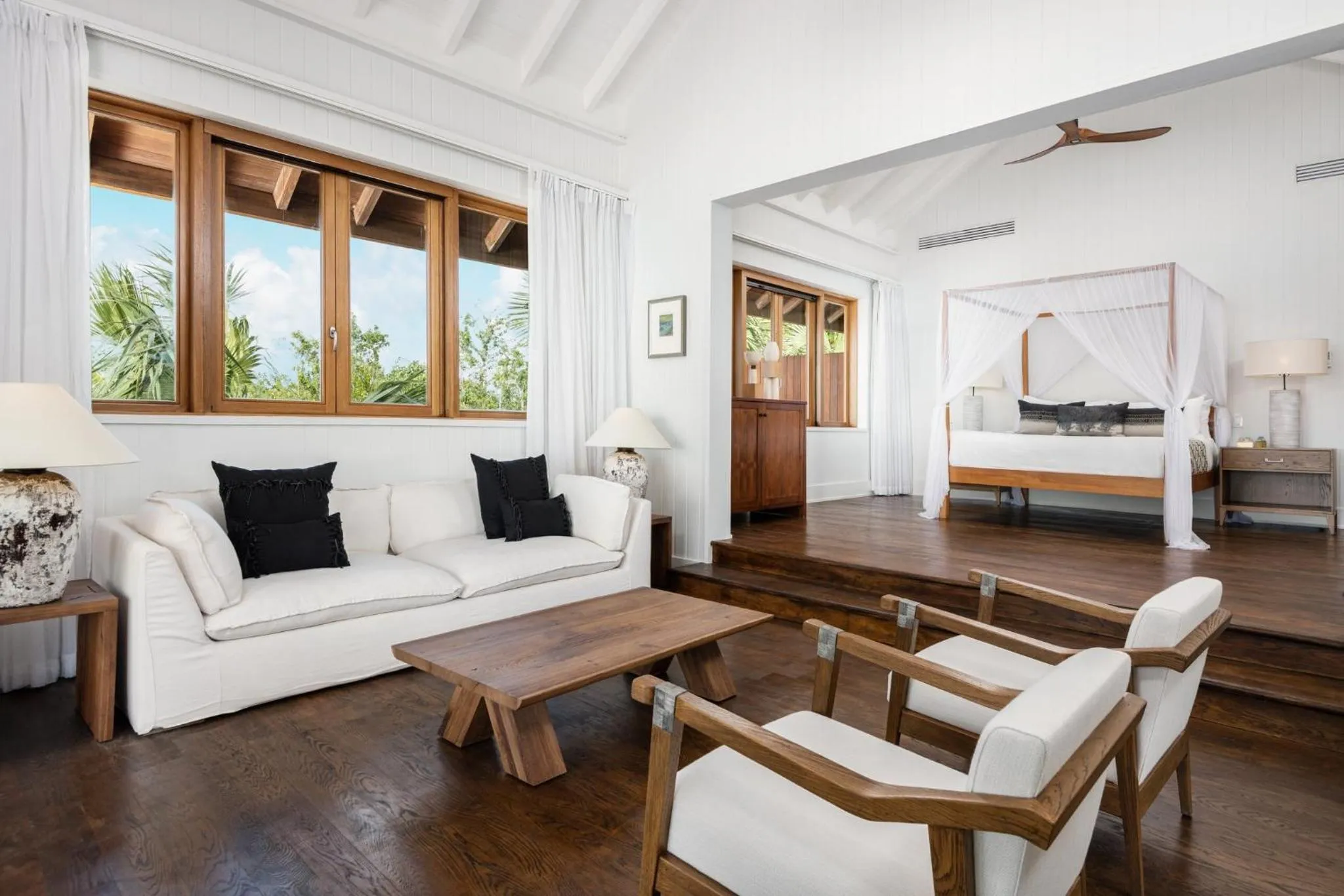 Living room in COMO Parrot Cay