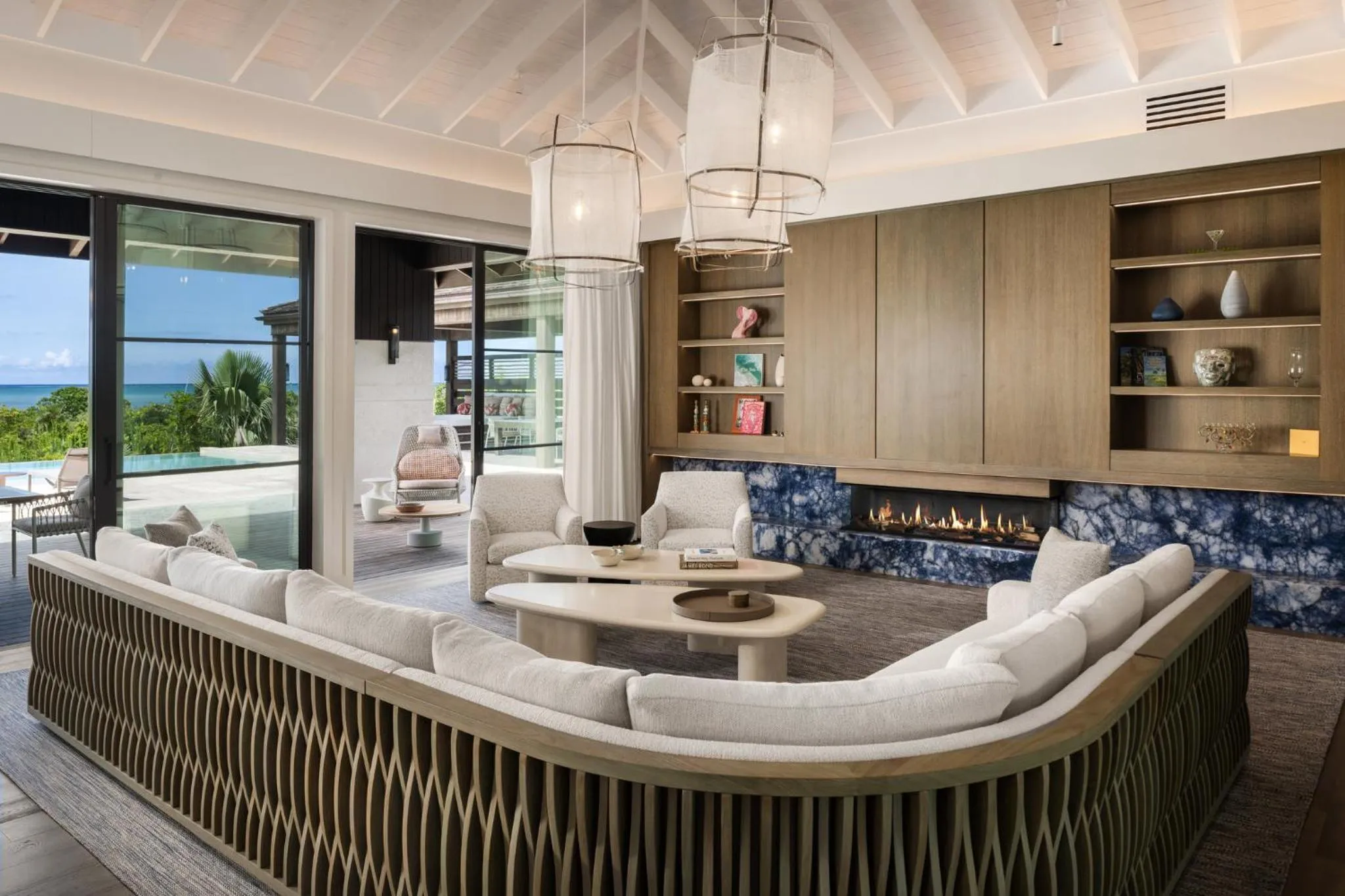 Living room in COMO Parrot Cay