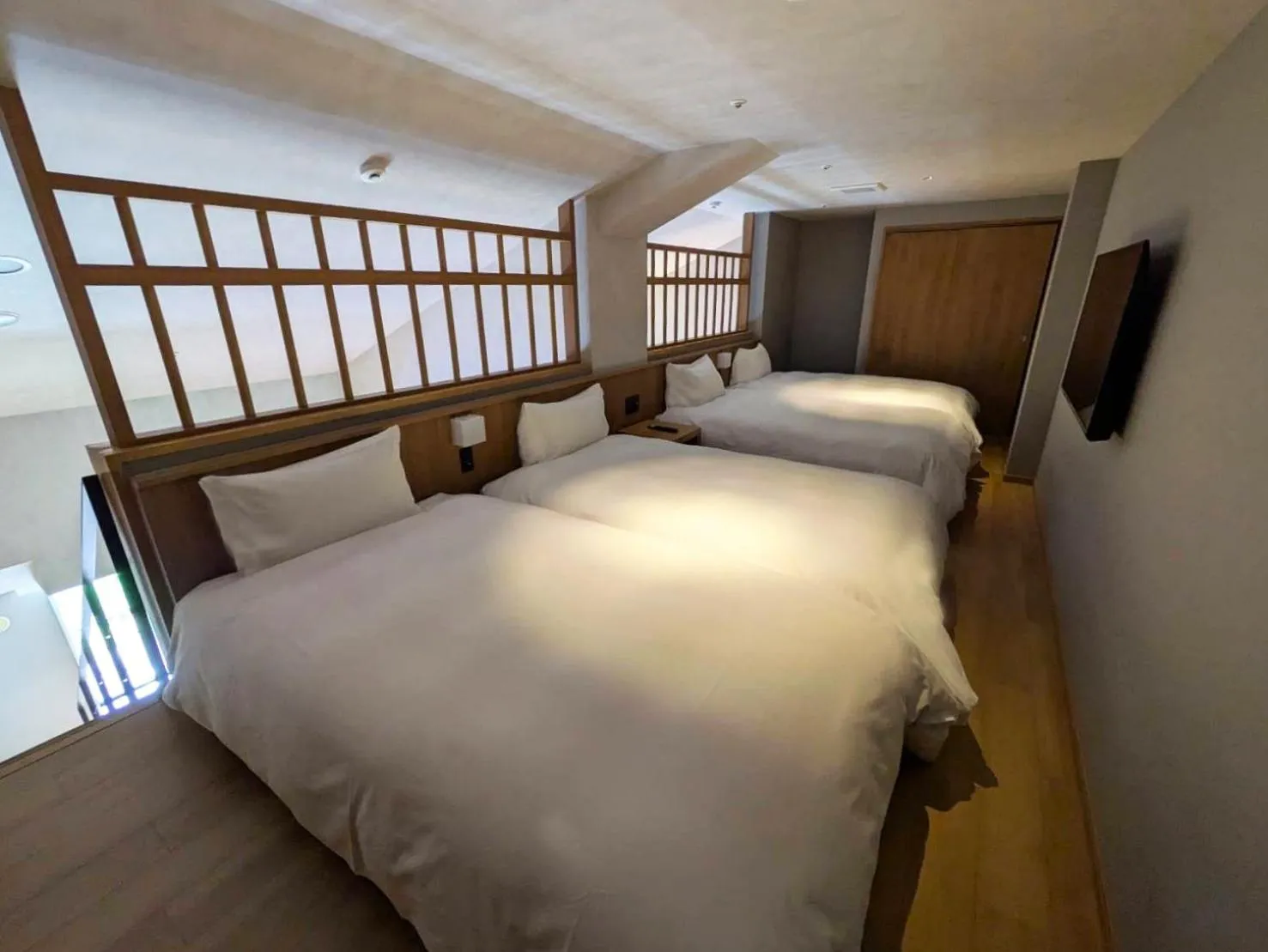 Bed in Higashikawa Asahidake Onsen Hotel Bear Monte