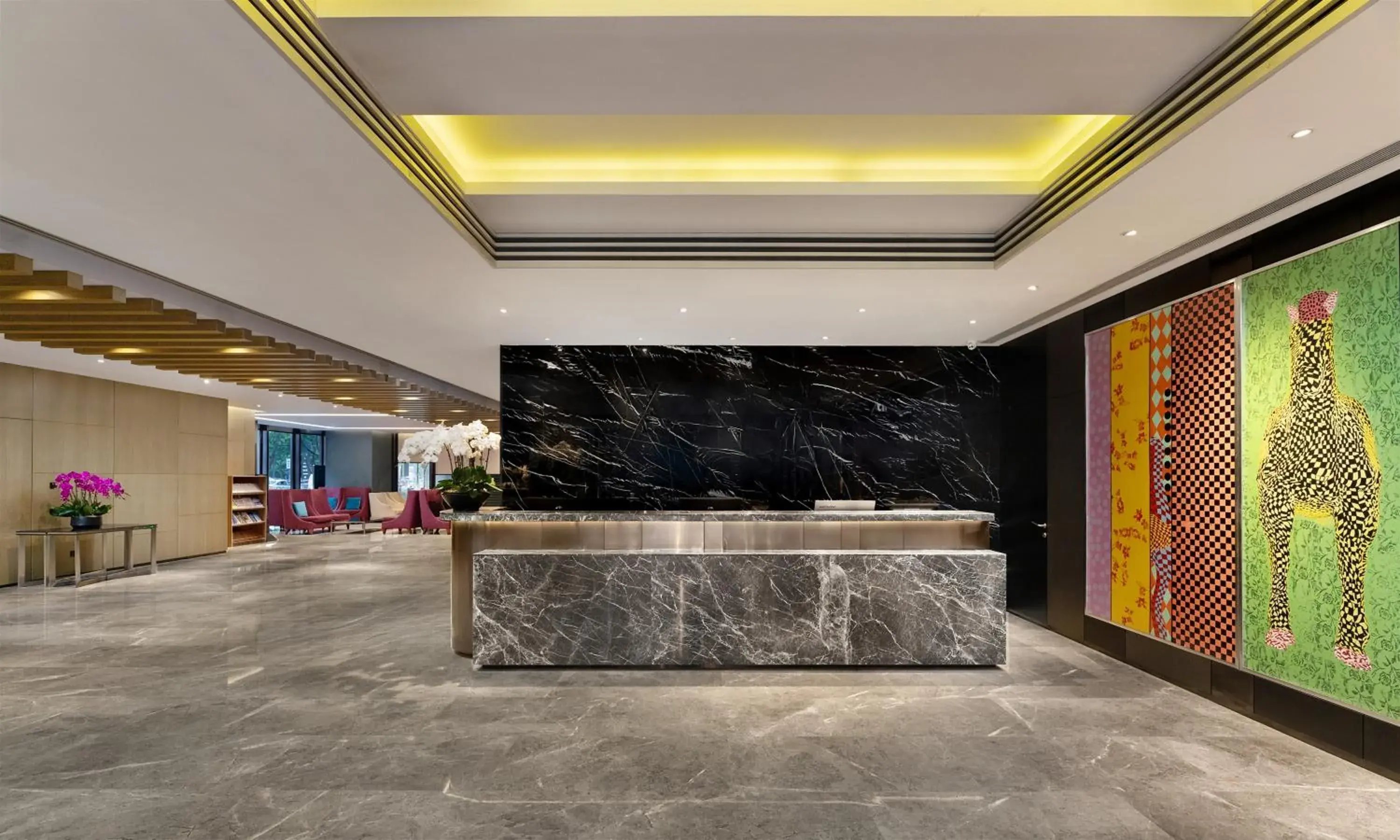 Lobby or reception in Rhombus Park Aura Chengdu Hotel Lobby or reception in Rhombus Park Aura Chengdu Hotel