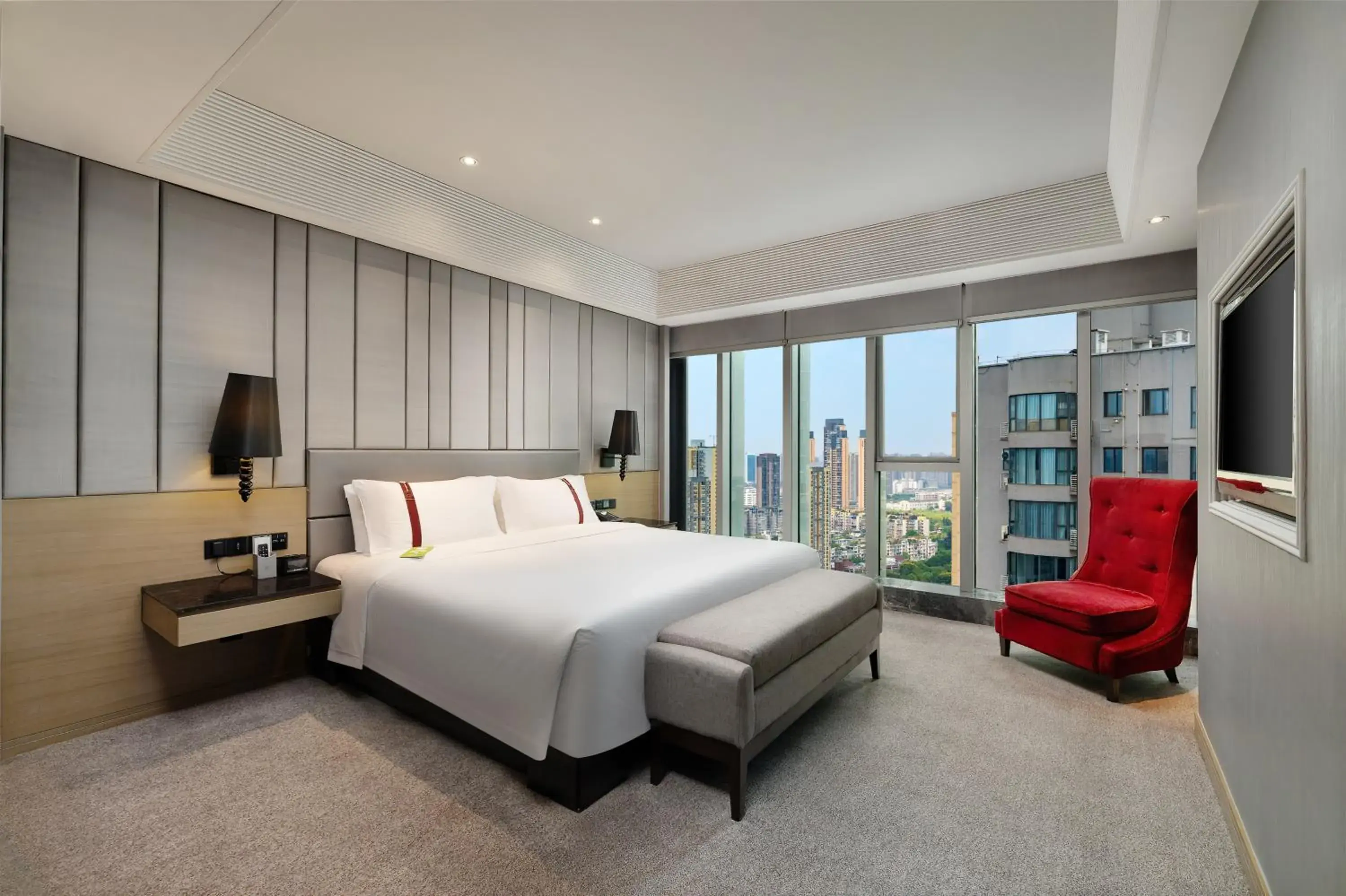 Bed in Rhombus Park Aura Chengdu Hotel Bed in Rhombus Park Aura Chengdu Hotel