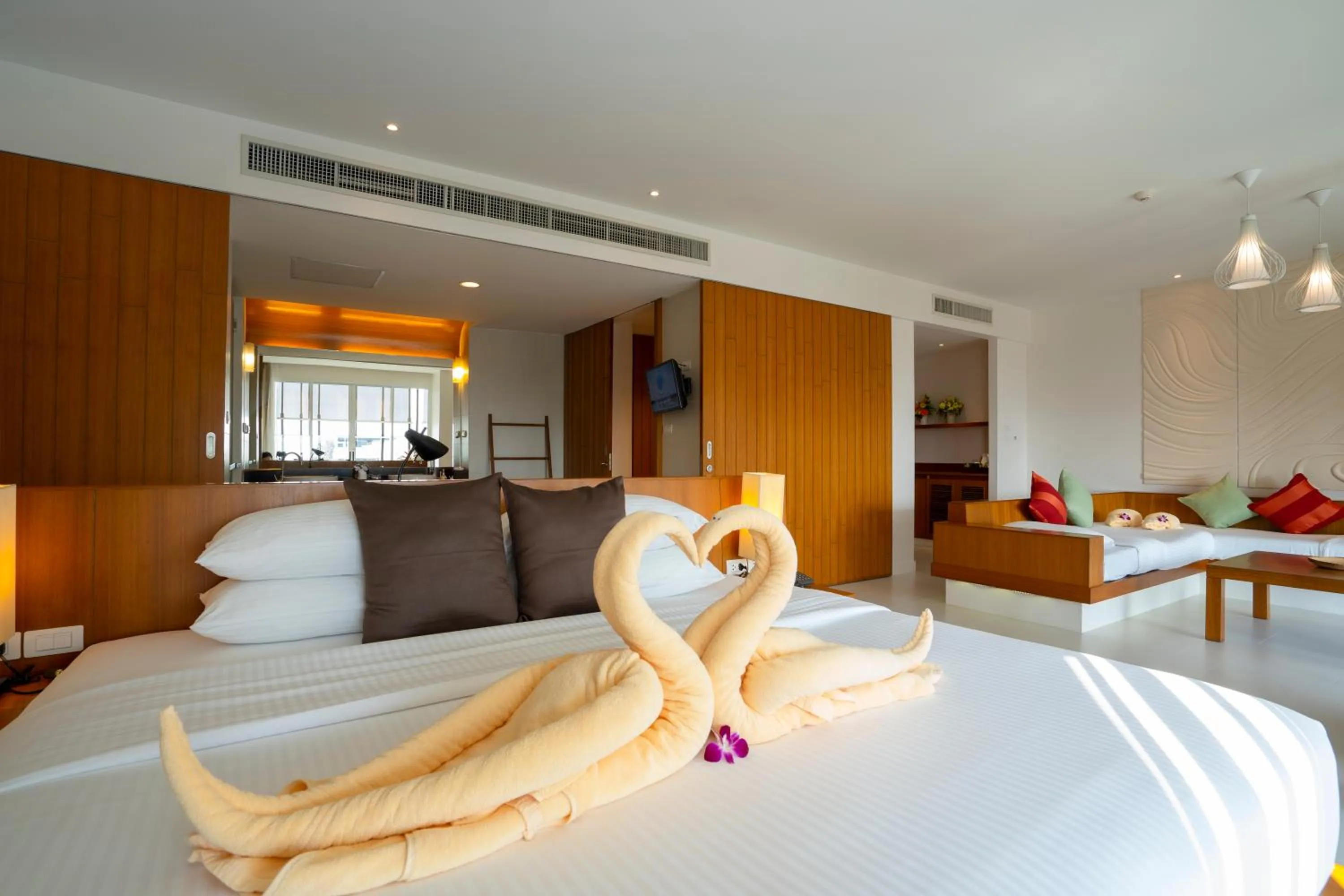 Living room, Bed in G Hua Hin Resort & Mall