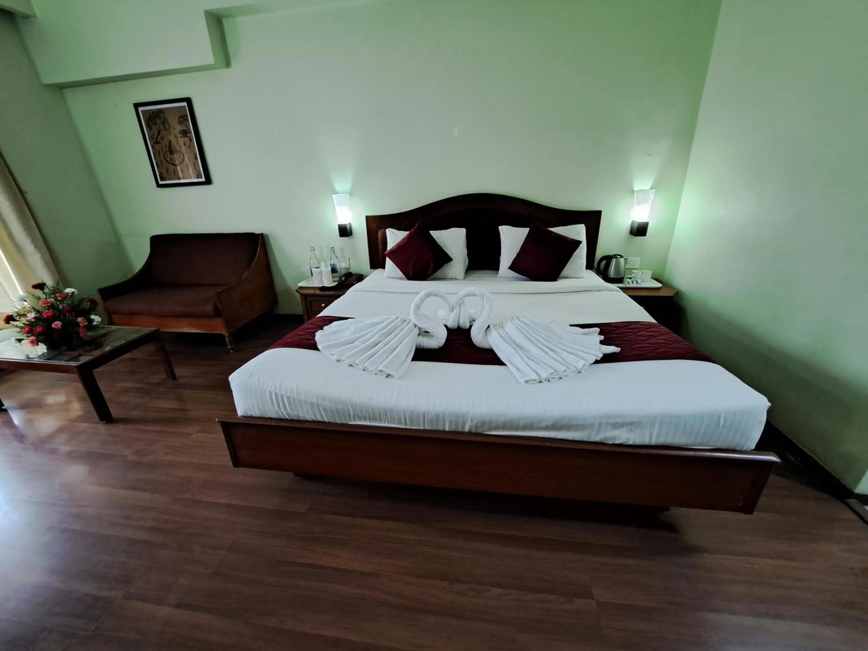 Bed in Hotel Preethi Classic Towers