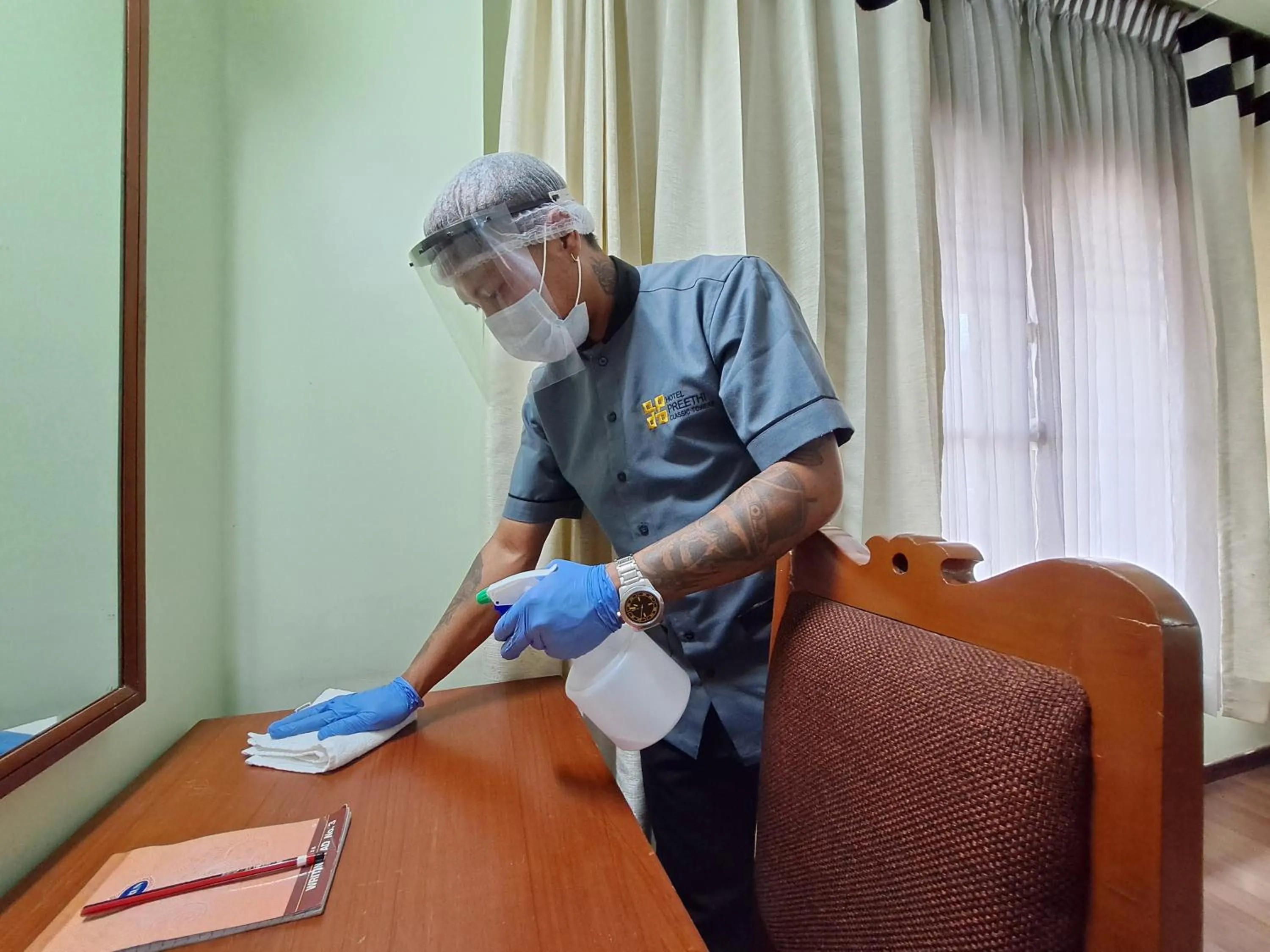 Seating area in Hotel Preethi Classic Towers