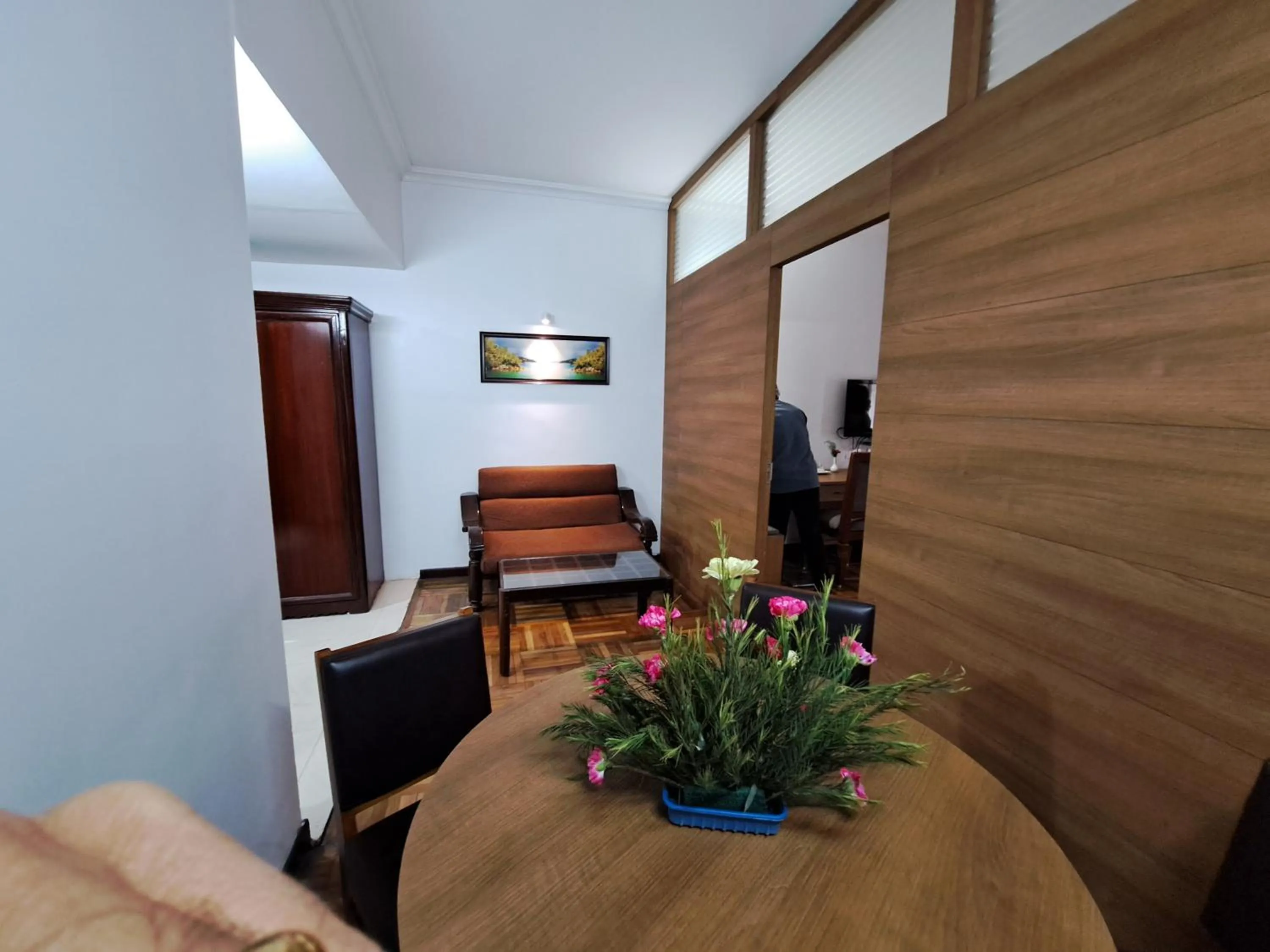 Seating area in Hotel Preethi Classic Towers