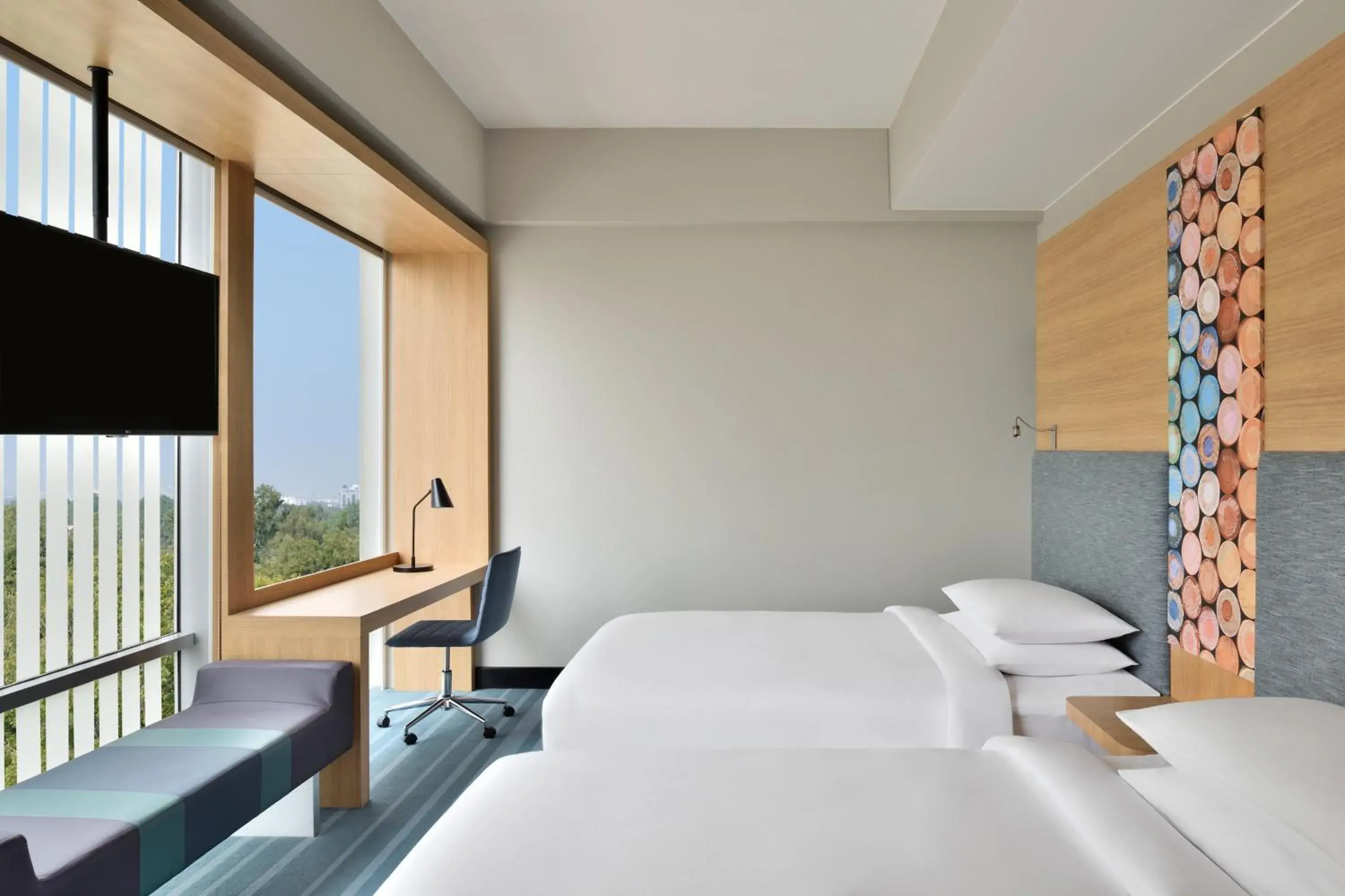2 Twin/Single Beds, City View, Aloft Room: 20% discount on F&B and SPA - single occupancy in Aloft New Delhi Aerocity 2 Twin/Single Beds, City View, Aloft Room: 20% discount on F&B and SPA - single occupancy in Aloft New Delhi Aerocity