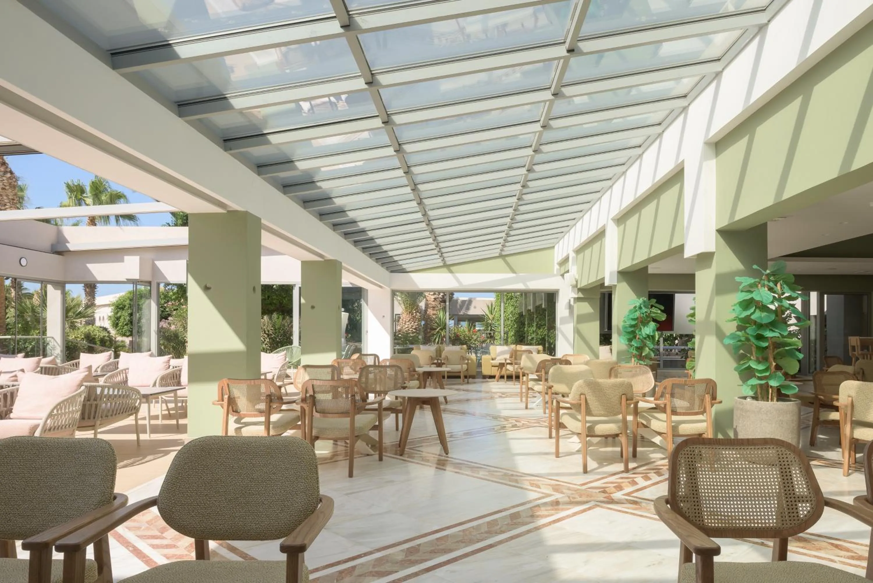 Seating area in Lyttos Beach