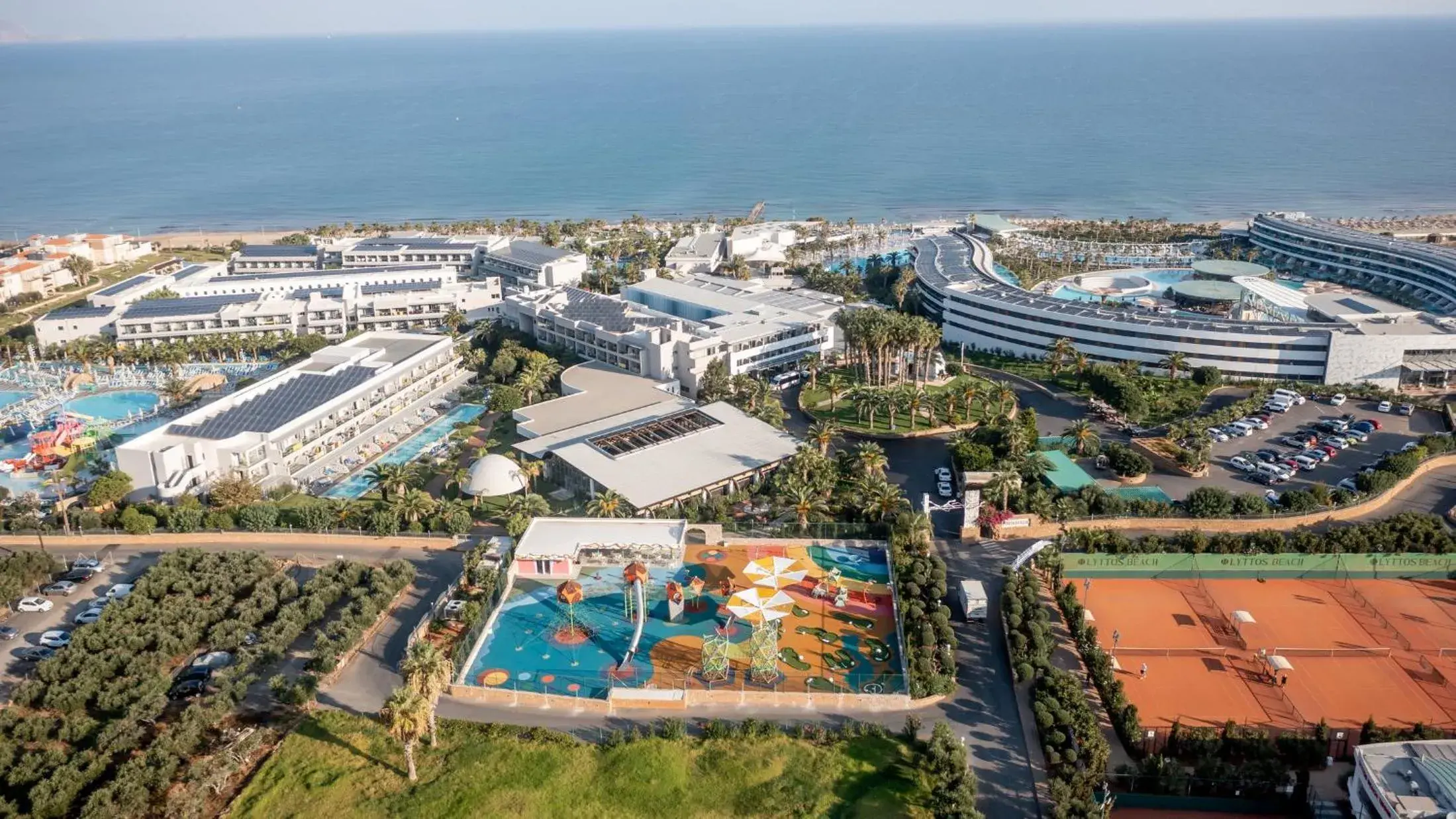 Bird's eye view in Lyttos Beach Bird's eye view in Lyttos Beach