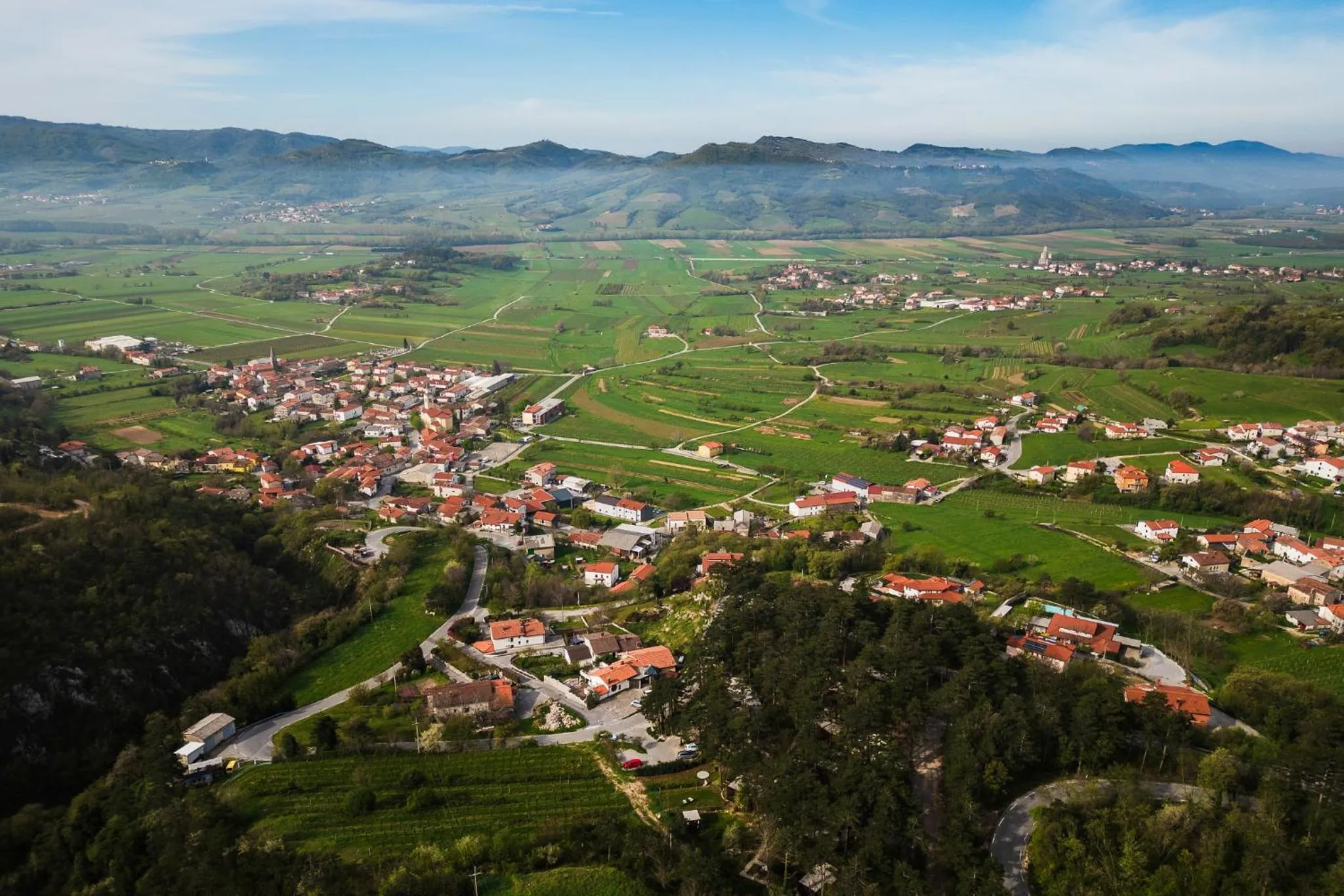 Bird's eye view in Theodosius Forest Village - Glamping in Vipava valley
