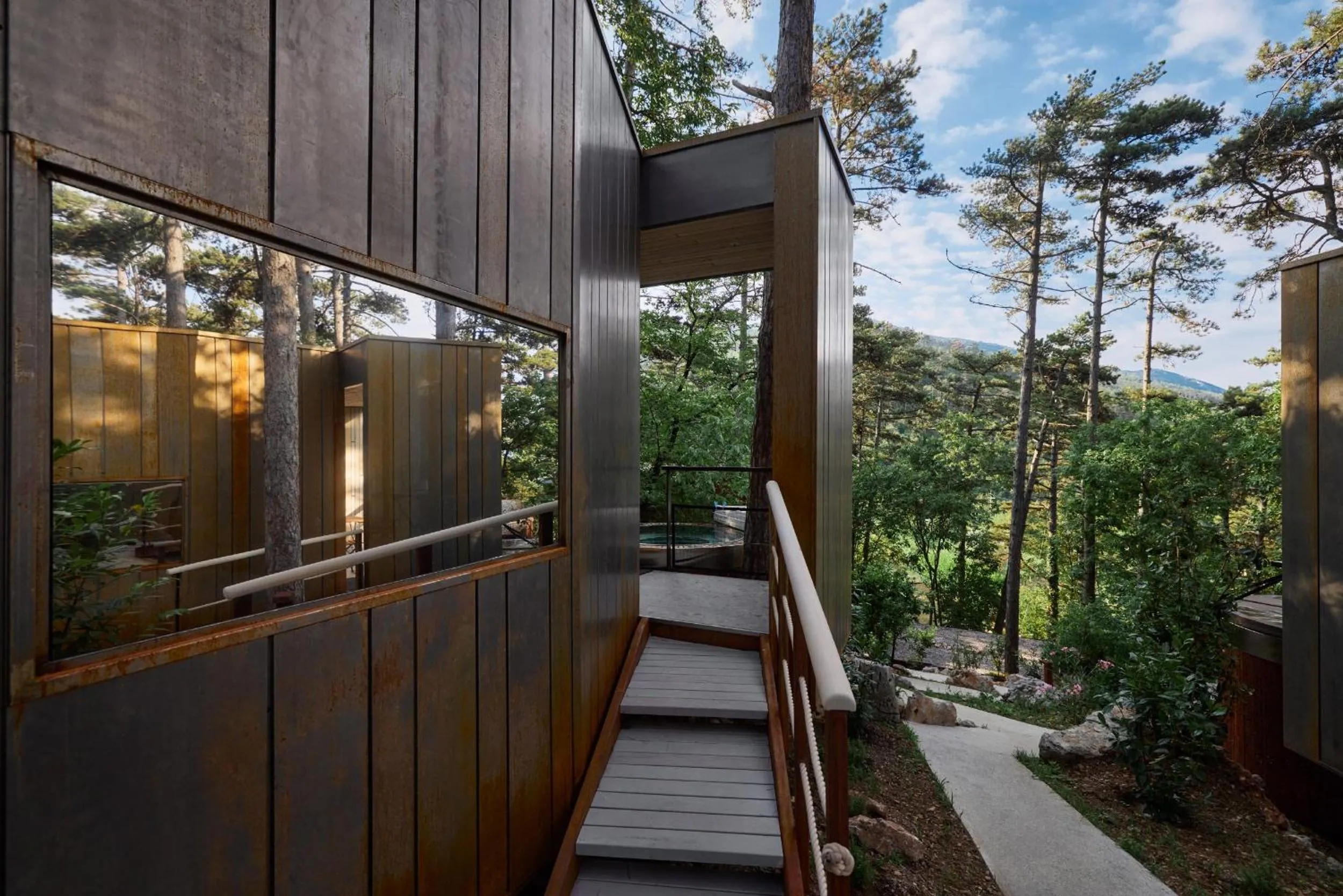Facade/entrance in Theodosius Forest Village - Glamping in Vipava valley