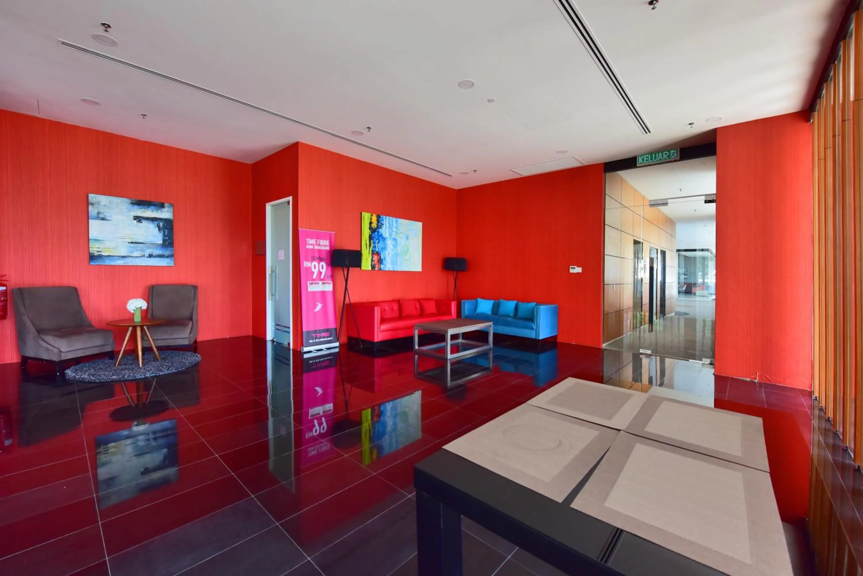 Seating area in The Landmark by Katana