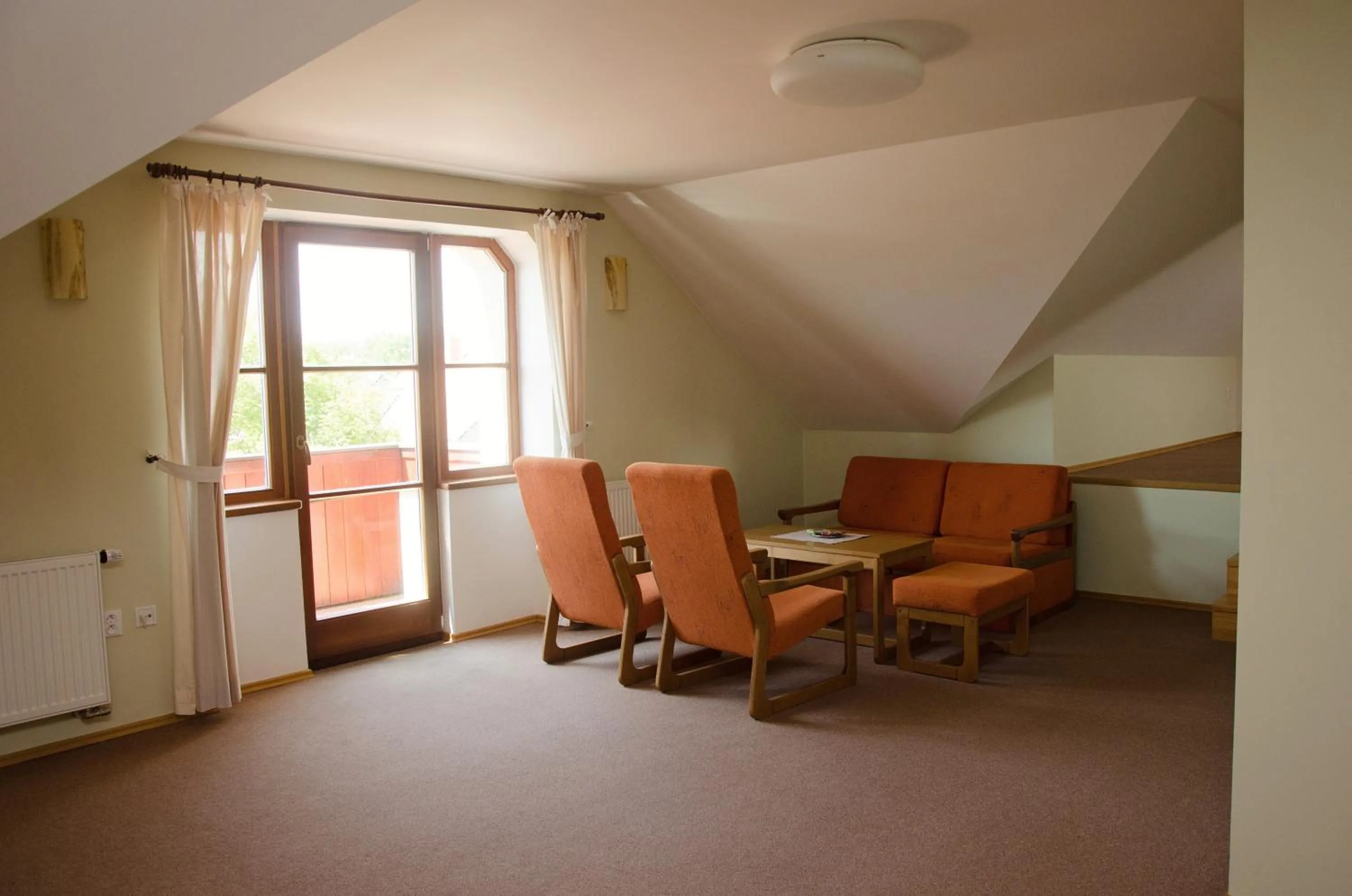 Seating area in Penzion Nad Oborou