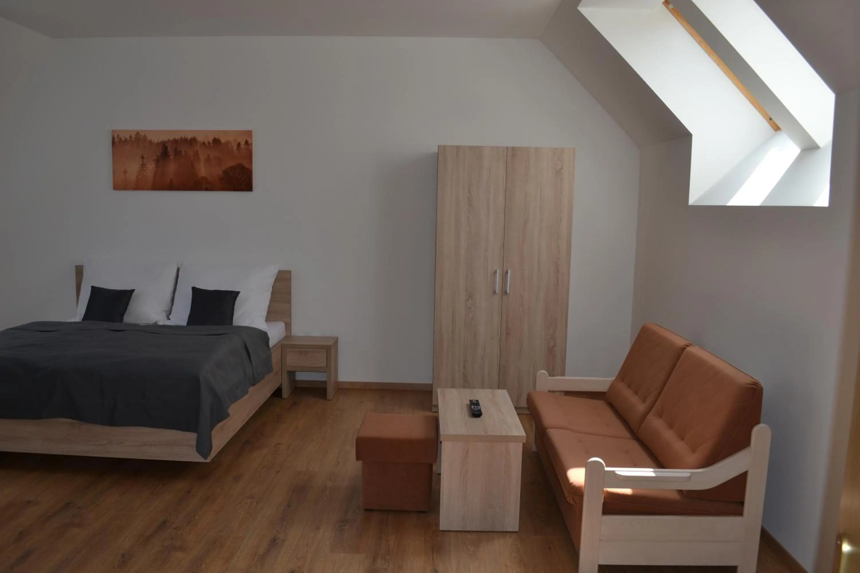 Living room, Bed in Penzion Nad Oborou