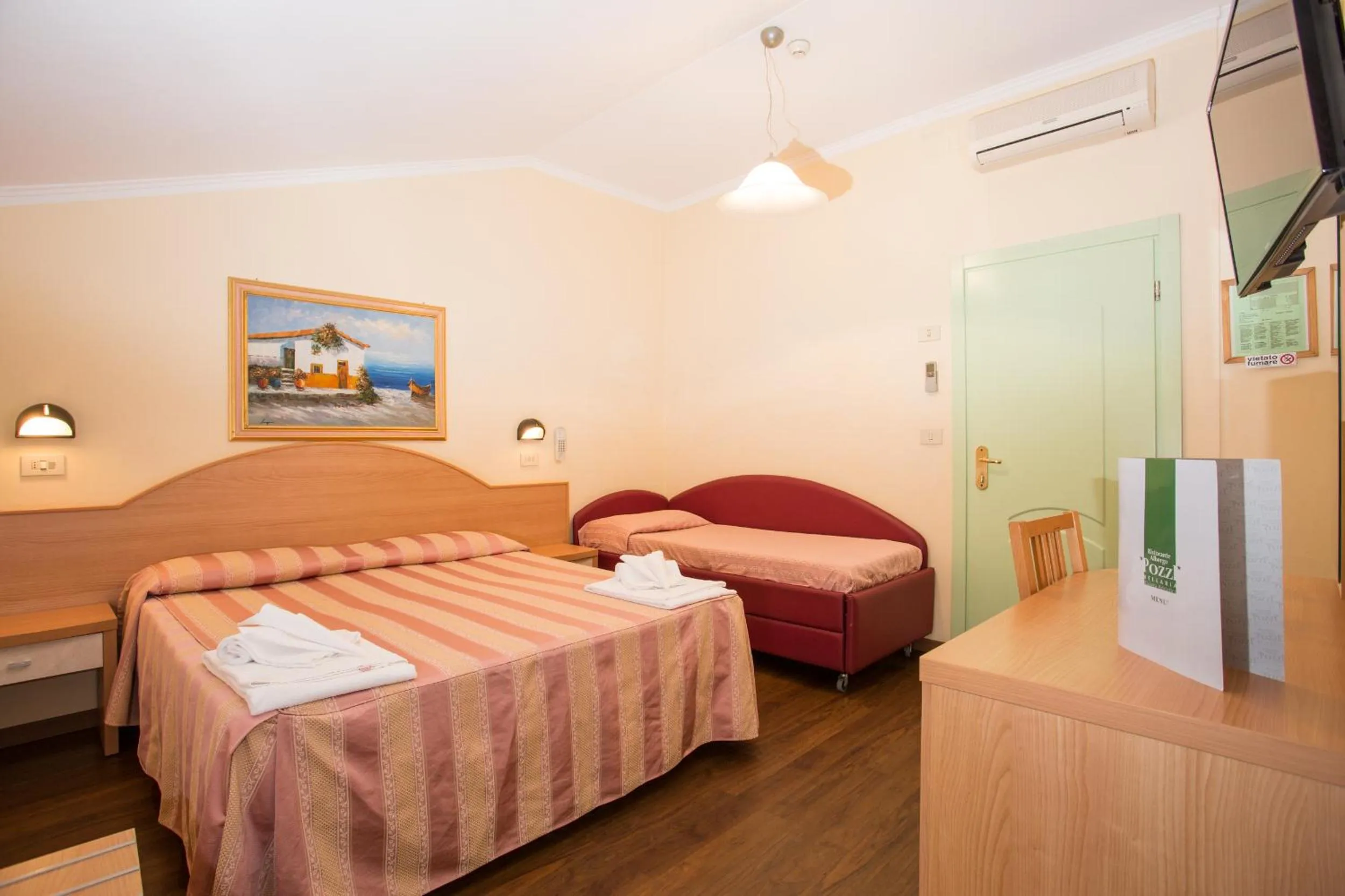 Bedroom, Bed in Albergo Ristorante Pozzi