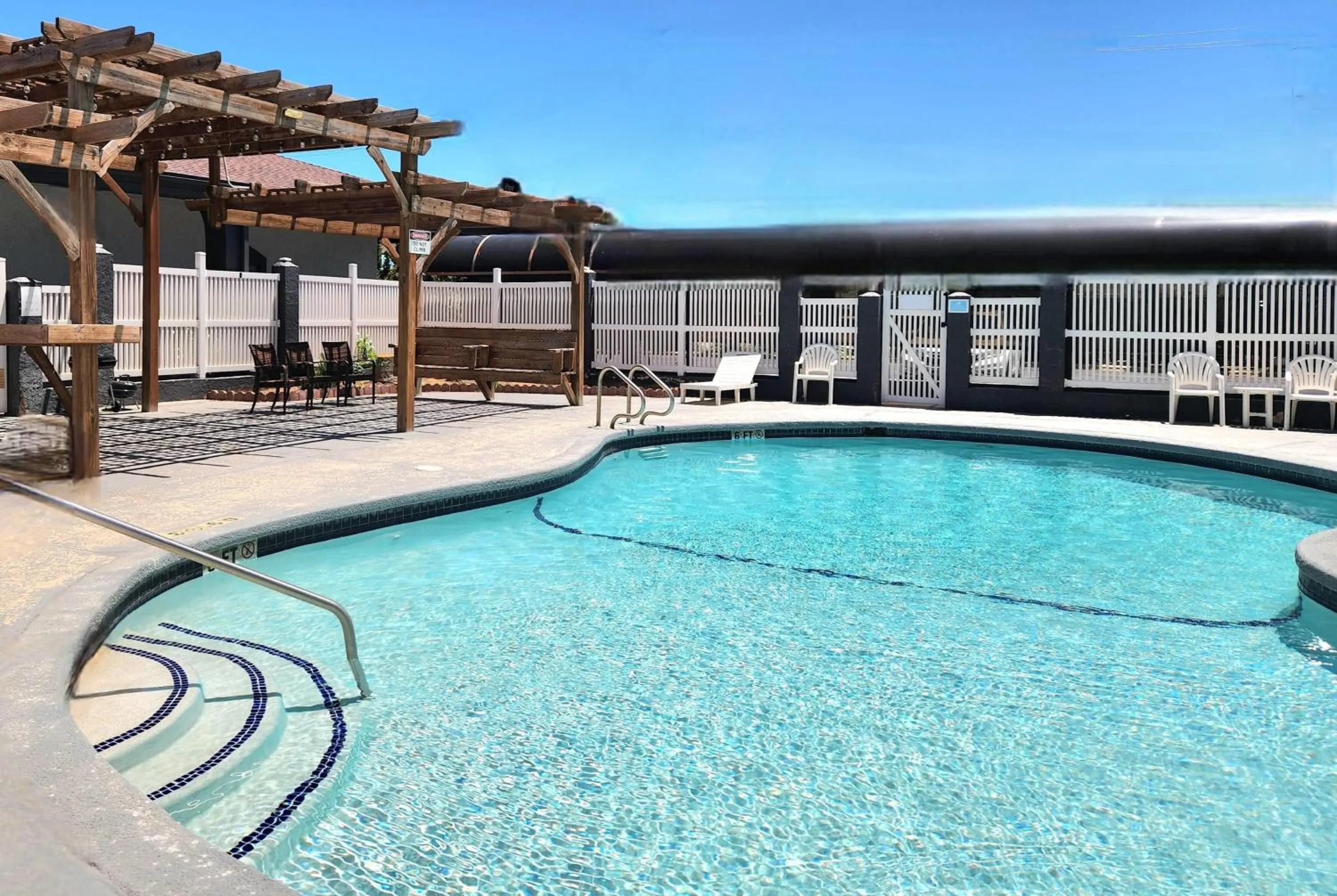 Pool view in Days Inn by Wyndham Portland/Corpus Christi