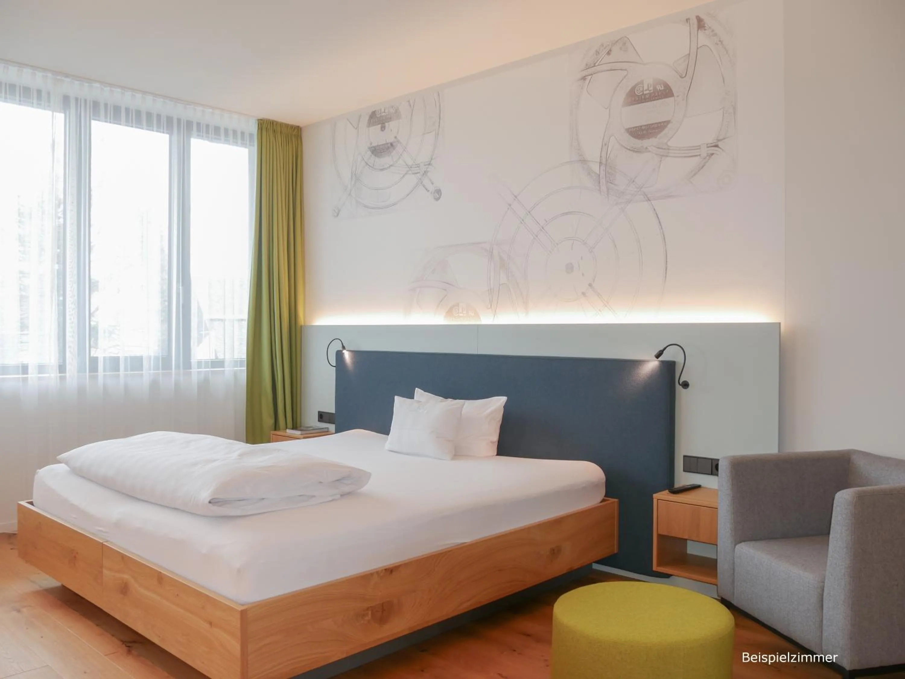 Bed in Hotel Federwerk