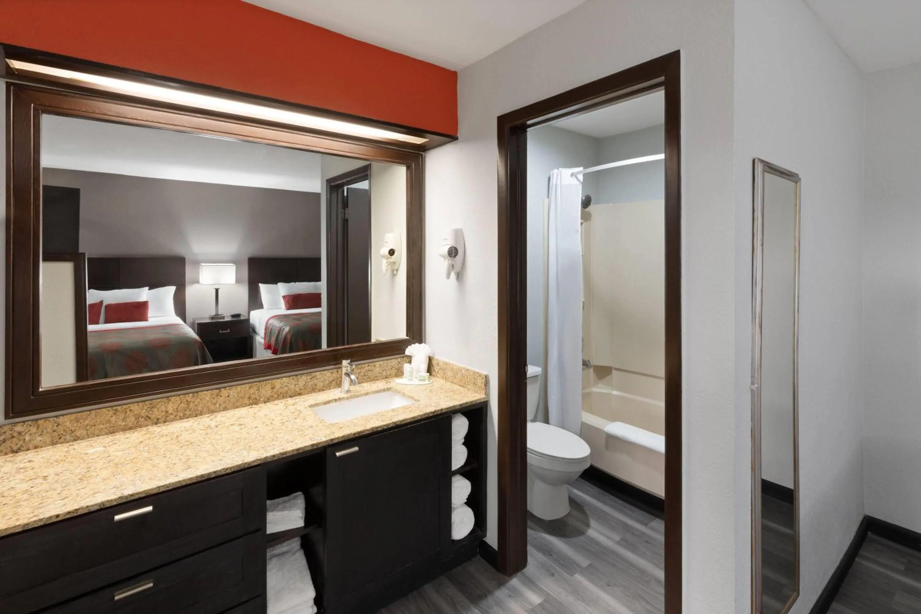 Bathroom, Bed in Ramada by Wyndham El Paso