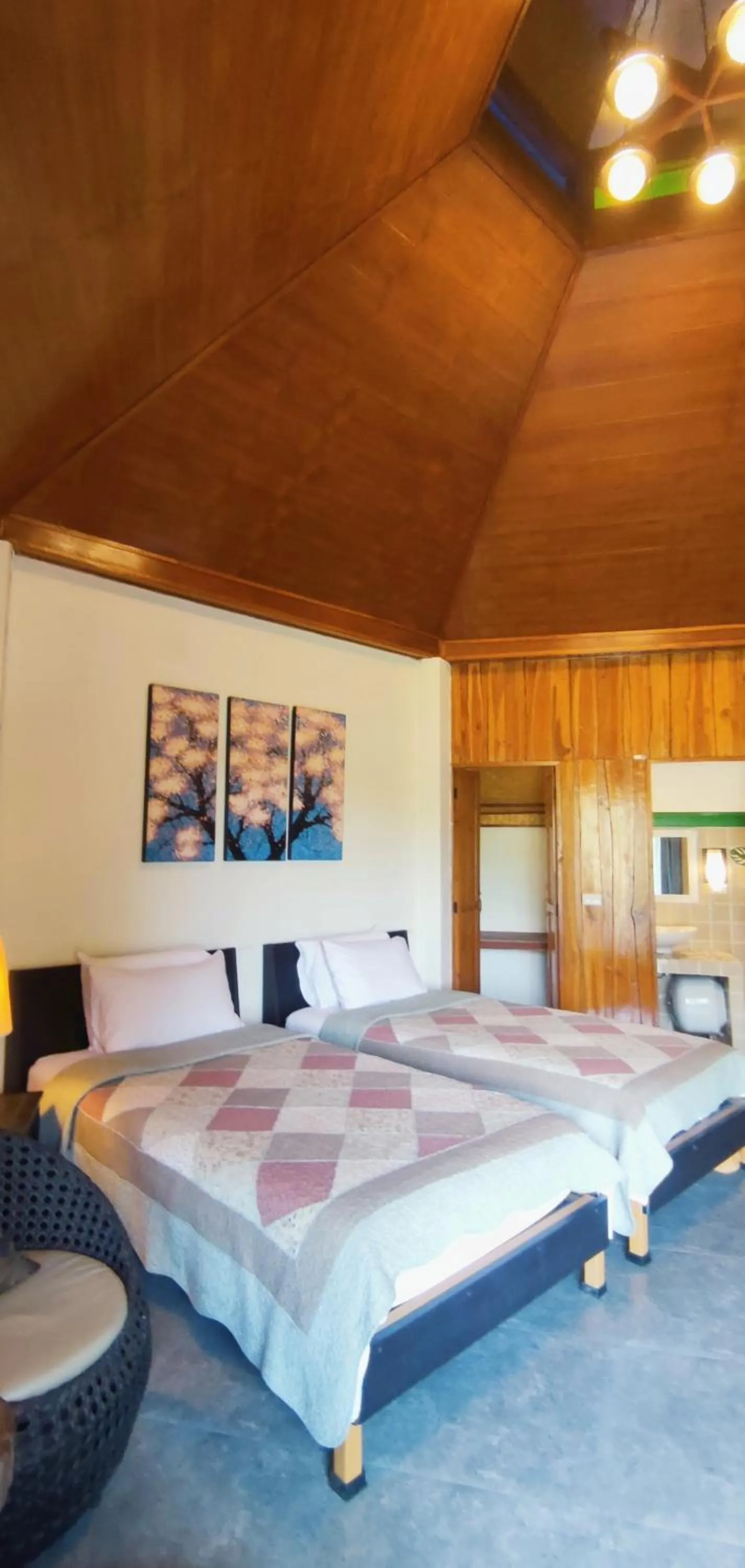 Bed in KuadKhonThoe Pai Cottage