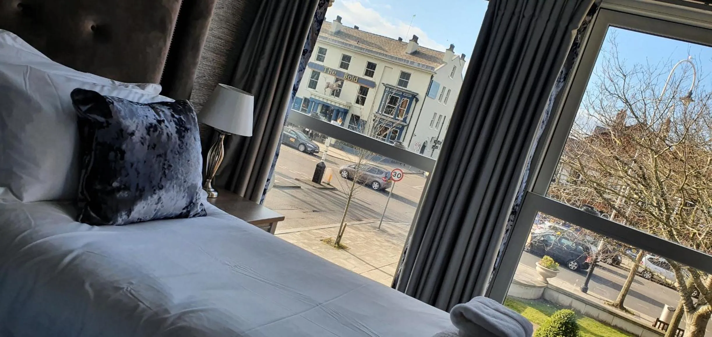 Bed in The Lord Street Hotel; BW Signature Collection