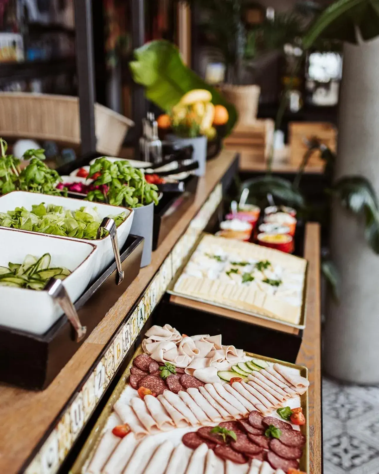 Buffet breakfast in Schulz Hotel Berlin Wall at the East Side Gallery Buffet breakfast in Schulz Hotel Berlin Wall at the East Side Gallery