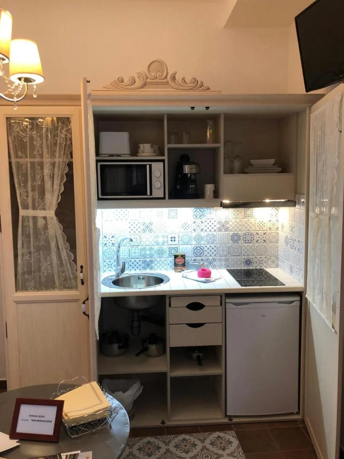 Kitchen or kitchenette in Retiro del Teatro Almagro