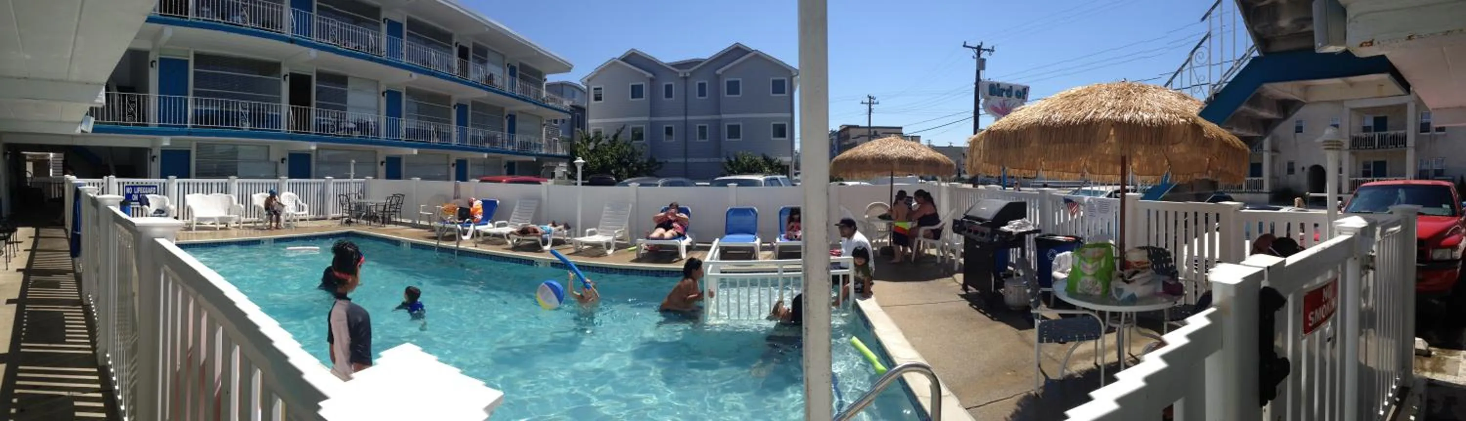 group of guests in Bird of Paradise Motel