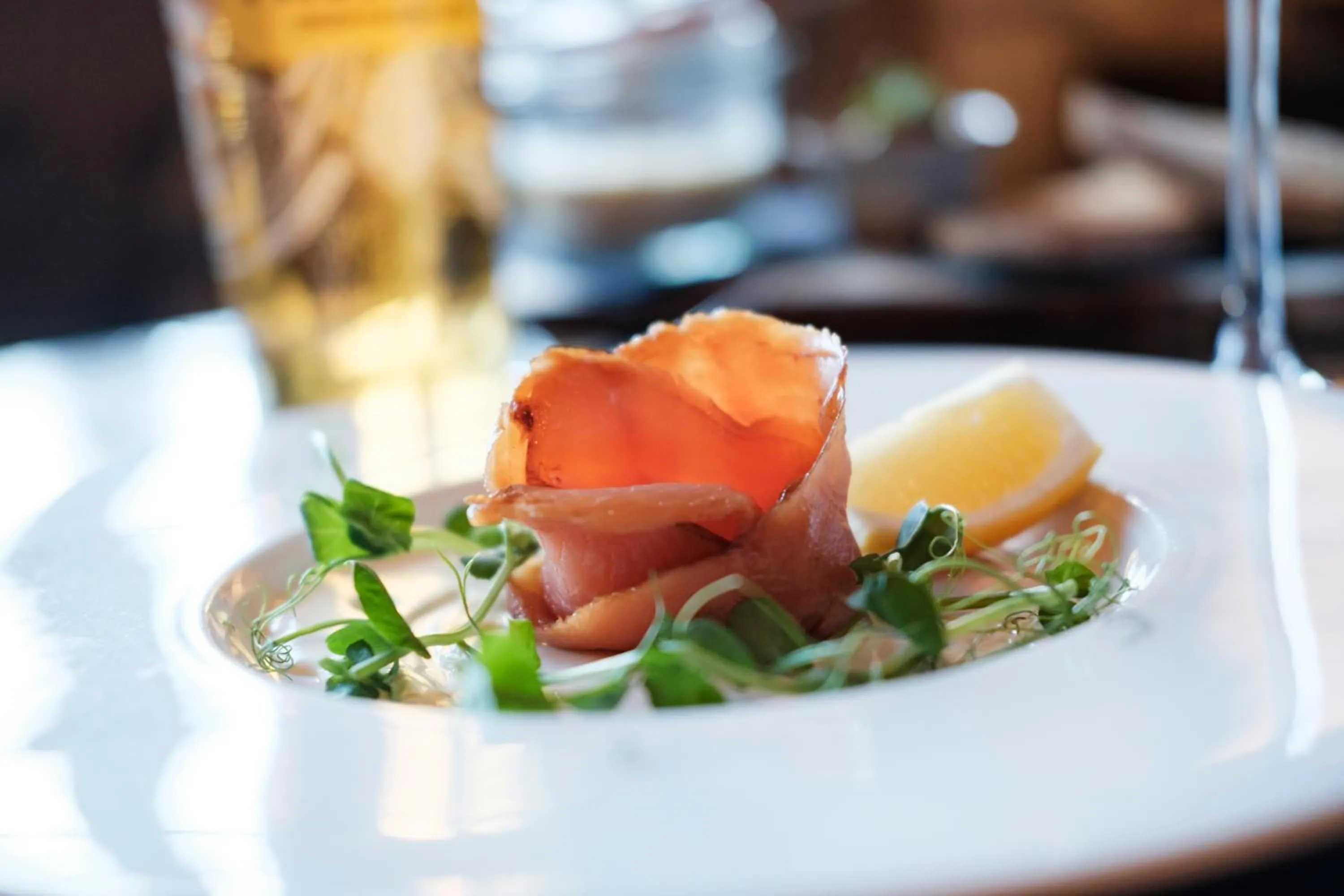 Food and drinks in The White Swan Hotel