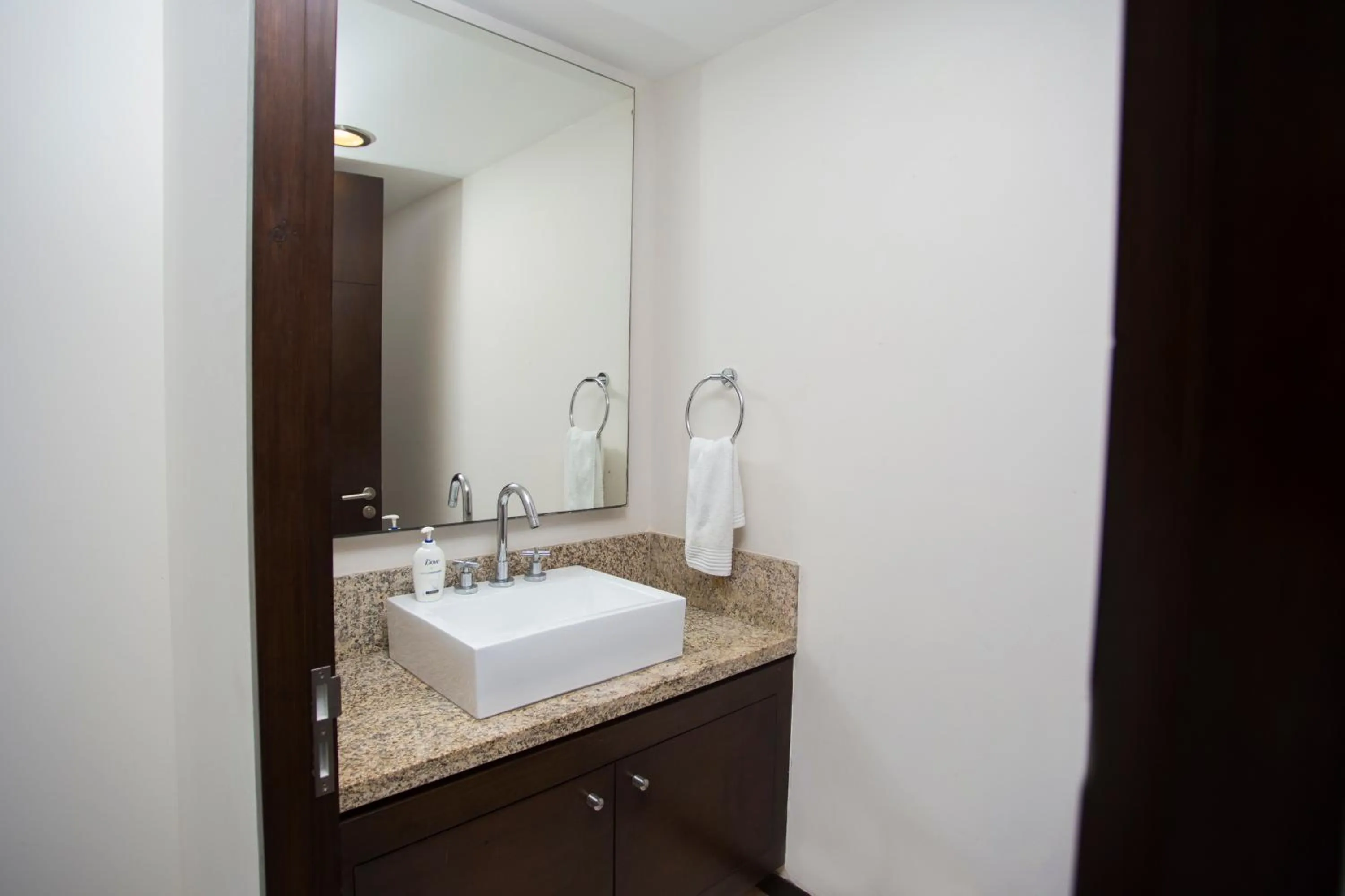Bathroom in Apartment on the beach! Infinity pool
