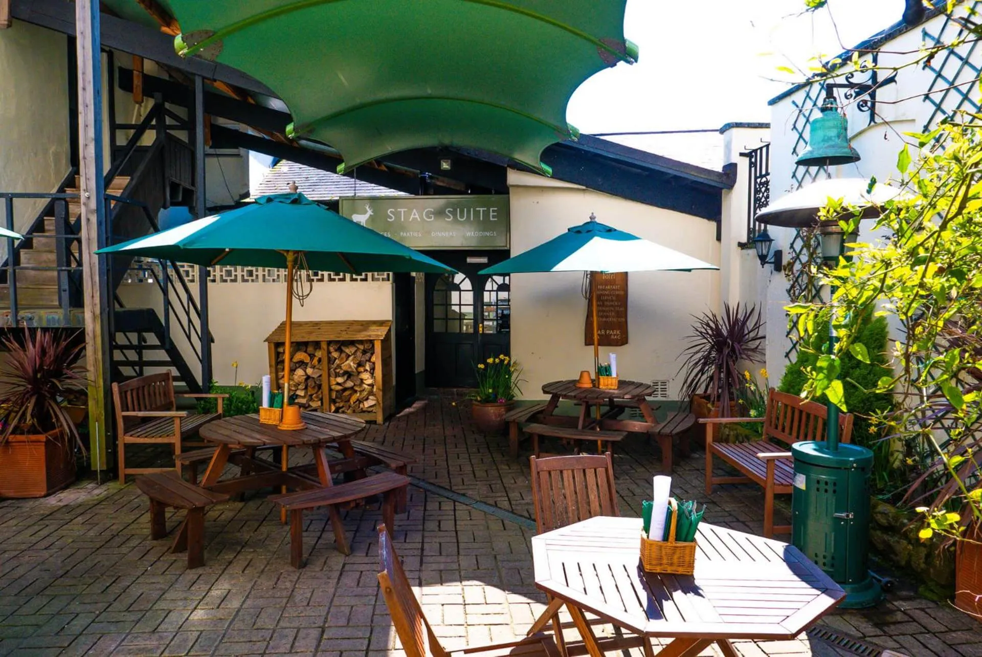 Patio in The White Hart Hotel