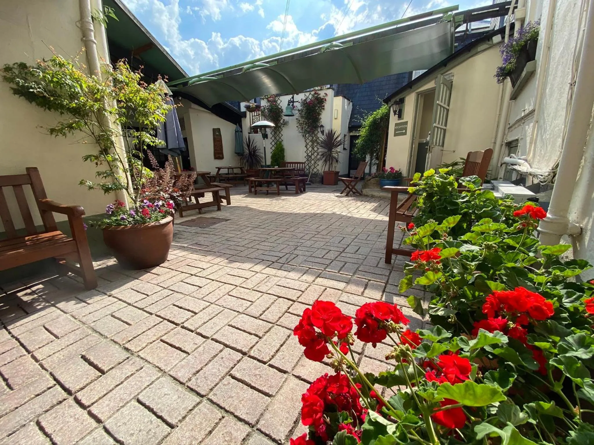 Patio in The White Hart Hotel