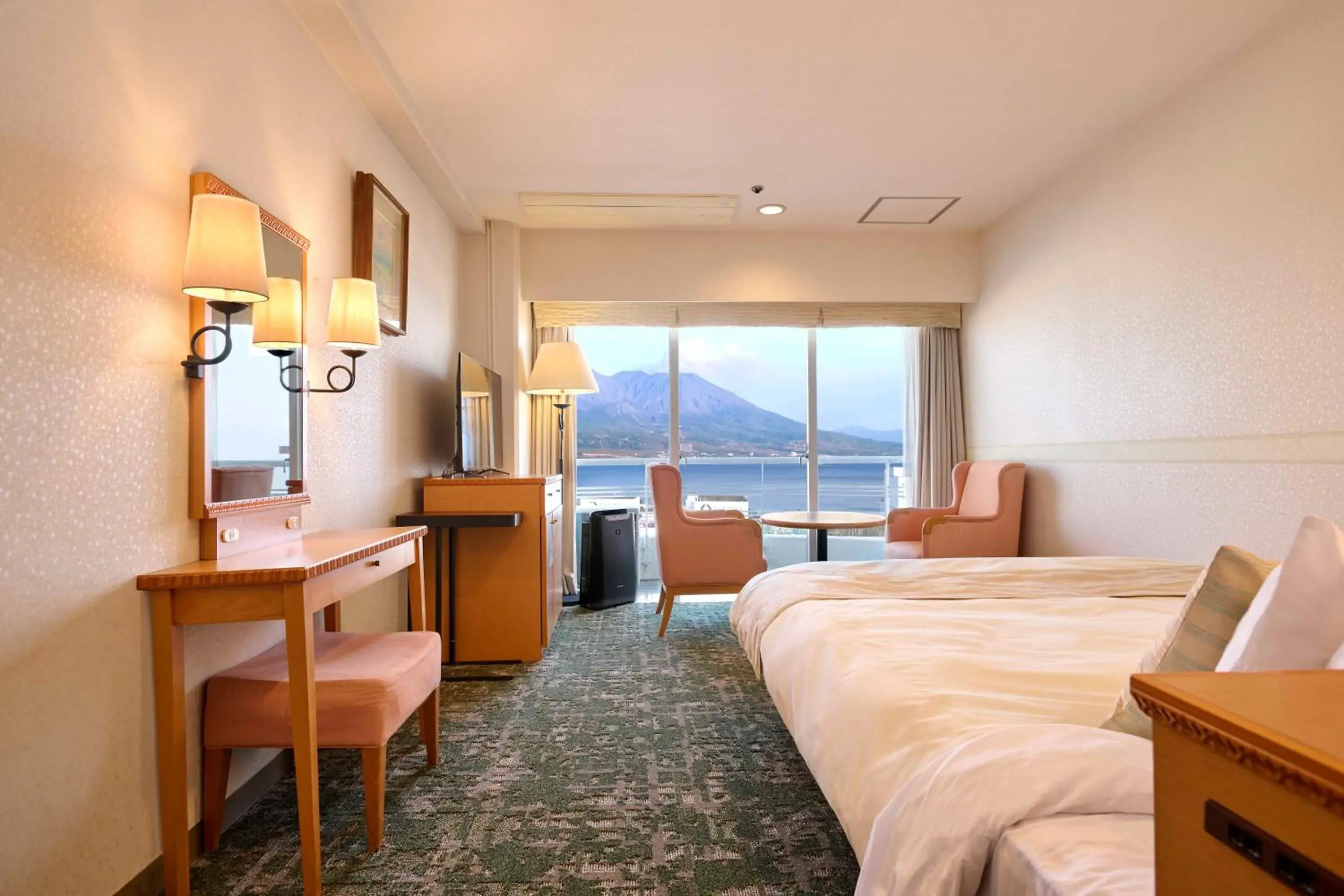 Double Room with Sakurajima View - single occupancy - Non-Smoking in Kagoshima Sun Royal Hotel Double Room with Sakurajima View - single occupancy - Non-Smoking in Kagoshima Sun Royal Hotel