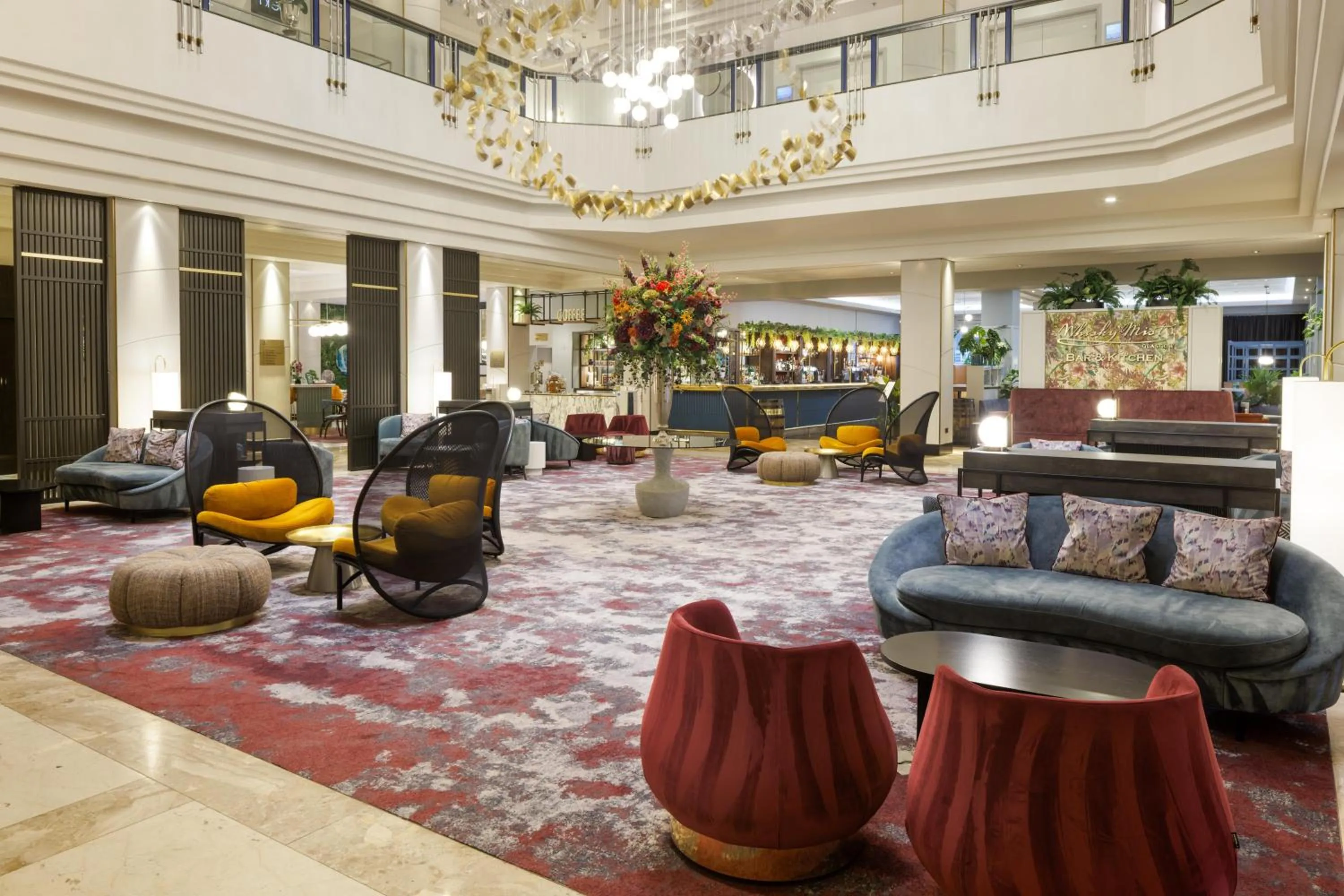 Lobby or reception in Hilton Glasgow