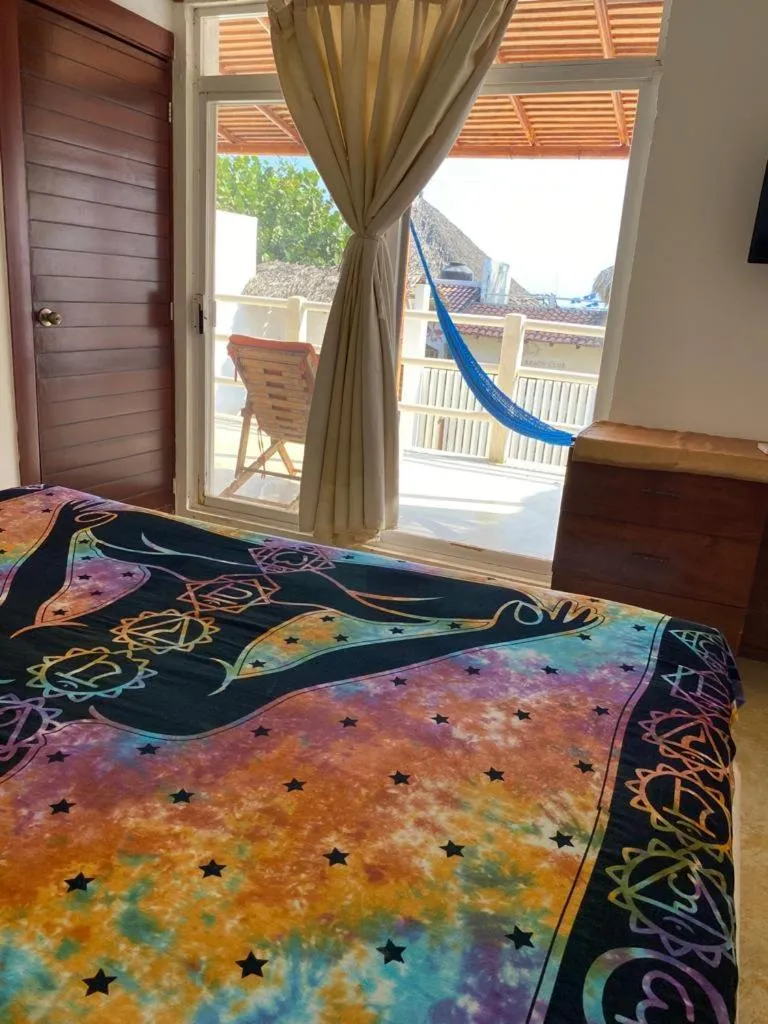 Bed in Casa de las Olas Surf & Beach Club