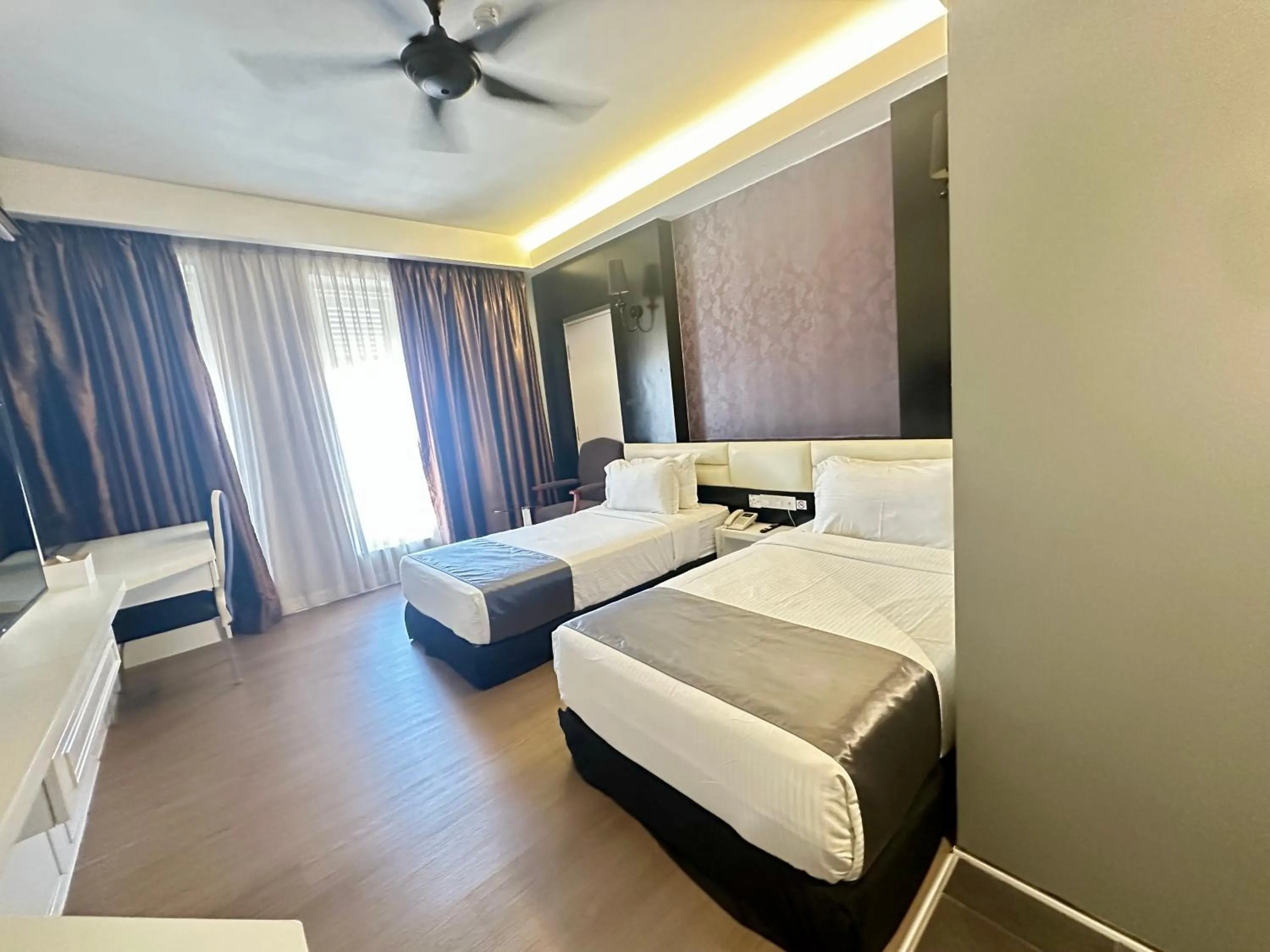 View (from property/room), Bed in The Sterling Boutique Hotel Melaka