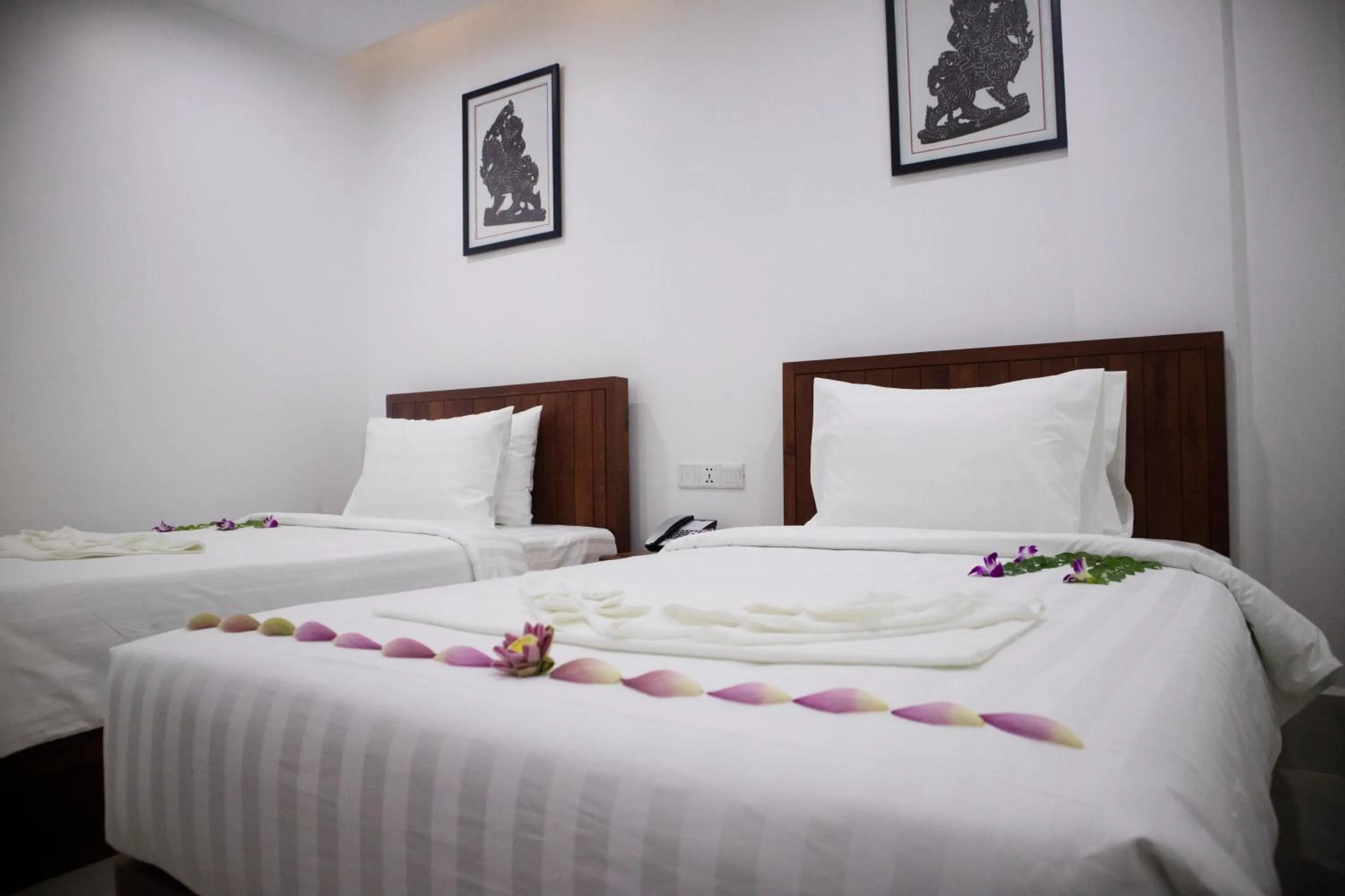 Bed in Angkor City View Hotel