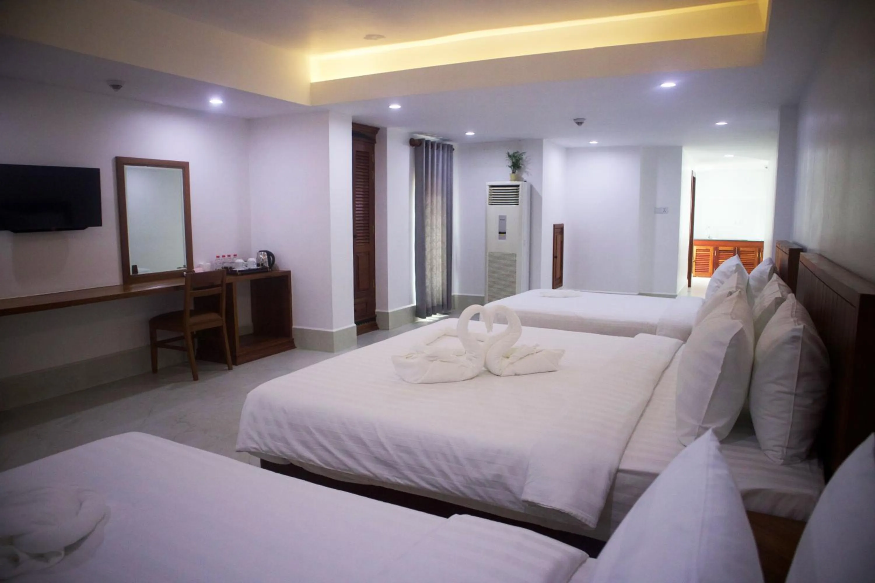 Bed in Angkor City View Hotel