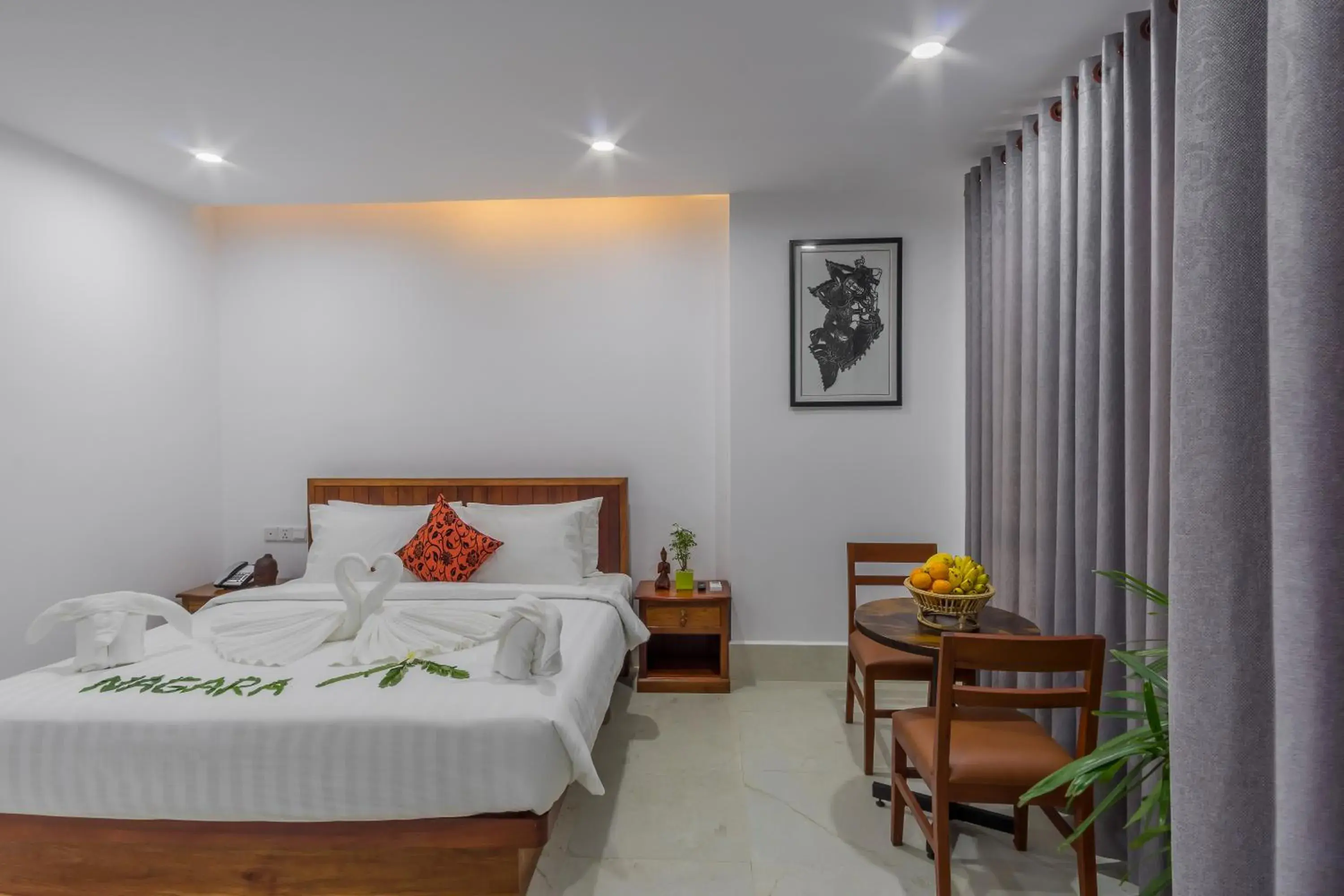 Bed in Angkor City View Hotel