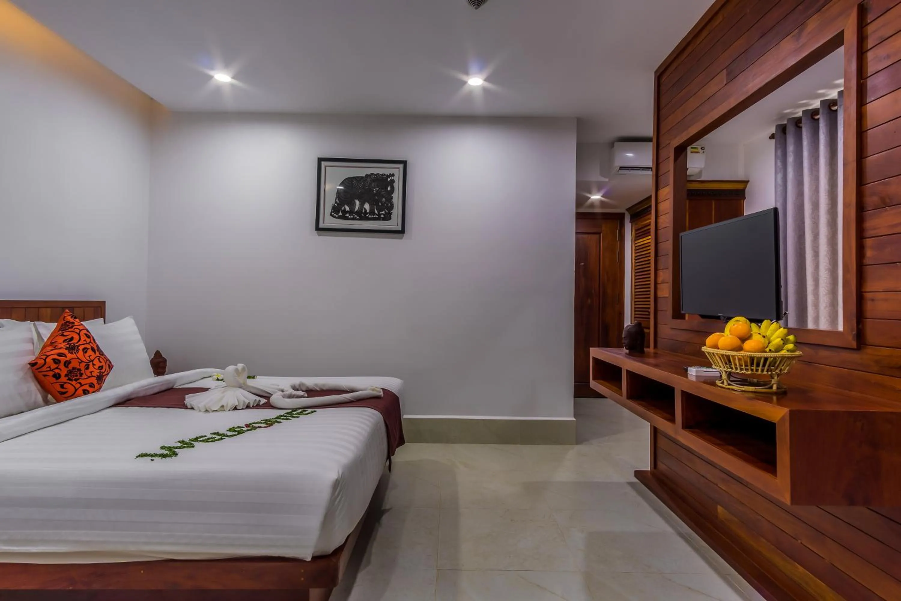 Bed in Angkor City View Hotel