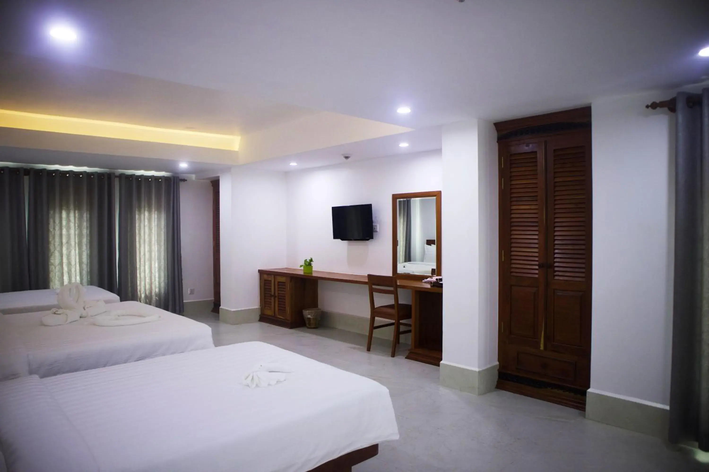 Bed in Angkor City View Hotel