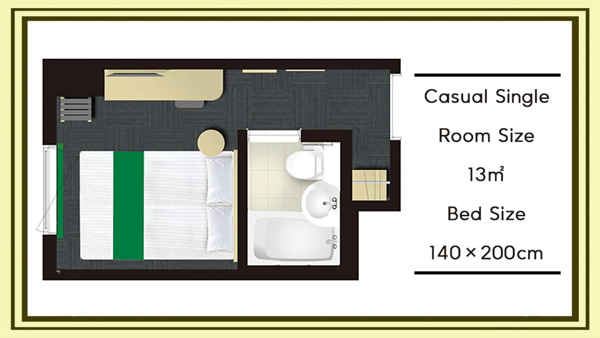 Floor plan in Hotel Kuretakeso Hiroshima Otemachi