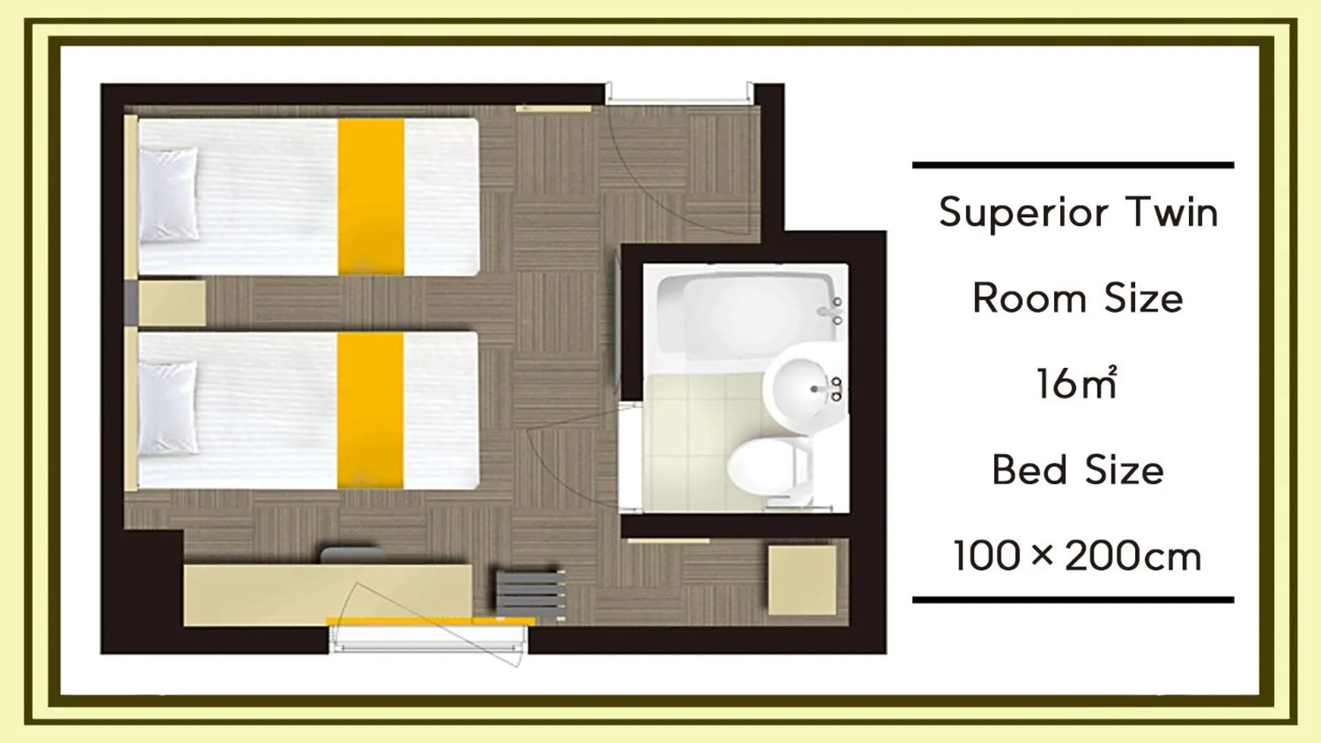 Floor plan in Hotel Kuretakeso Hiroshima Otemachi