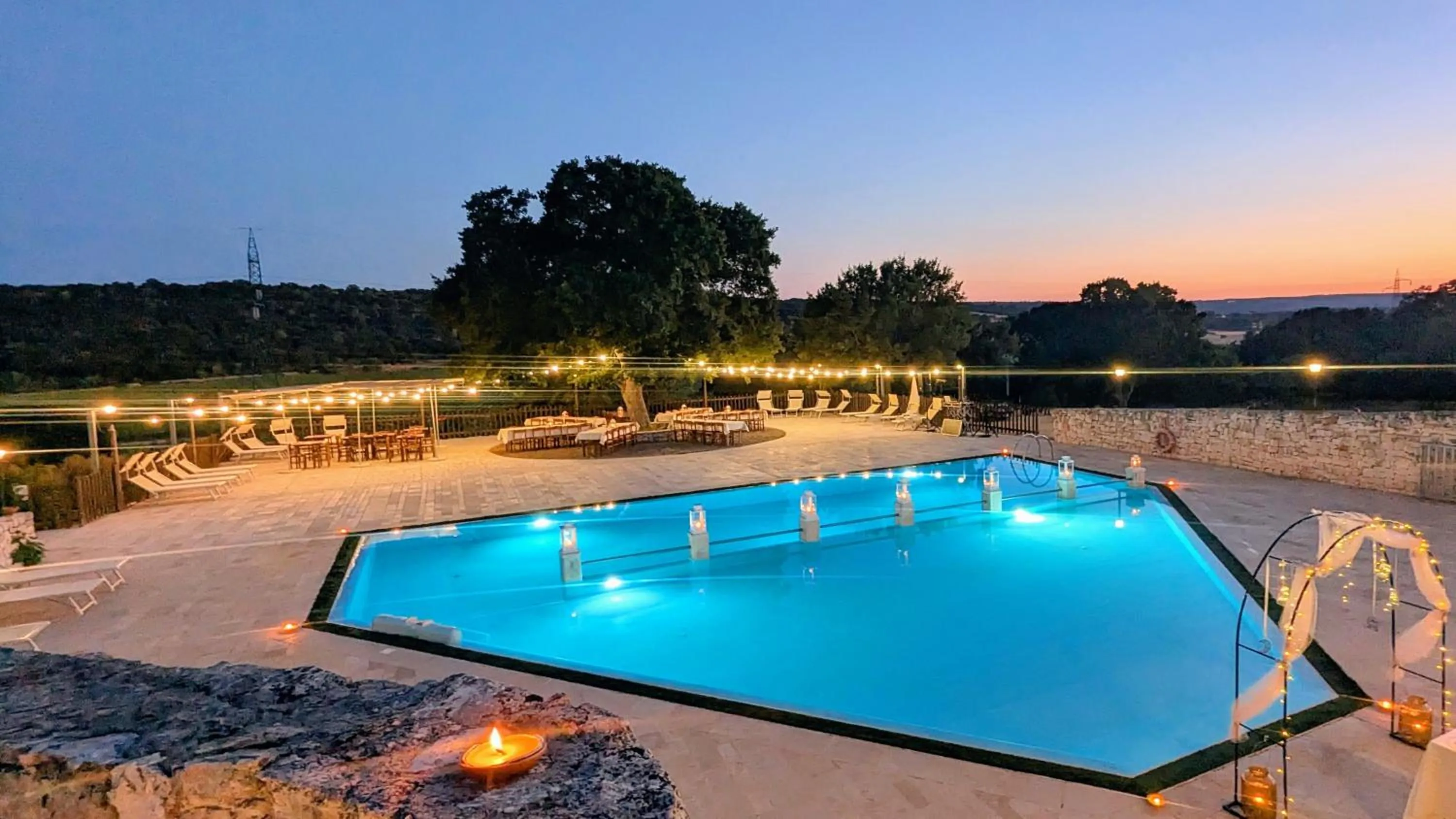 Pool view in Trulli Panoramici