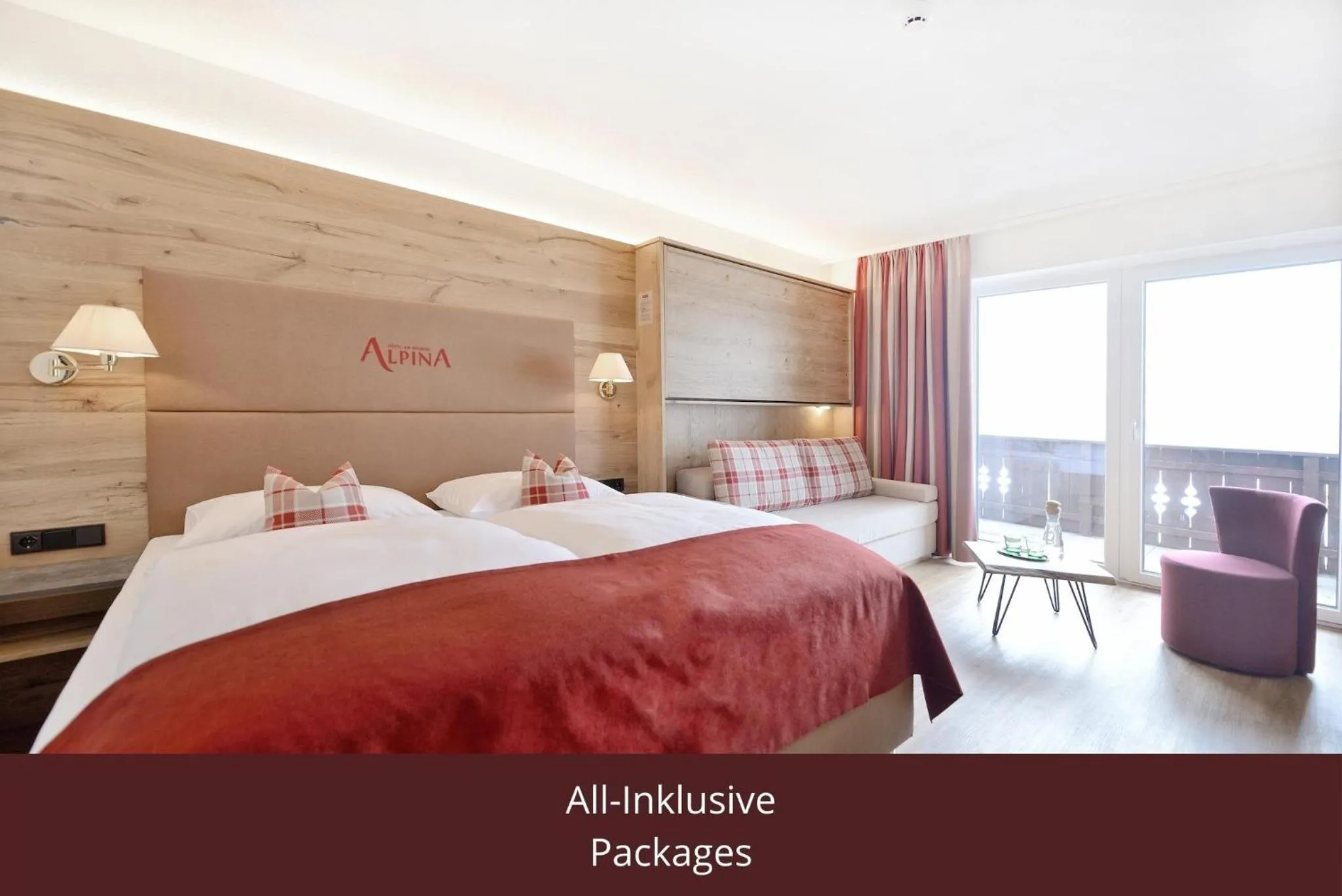 Bed in Hotel Alpina Superior