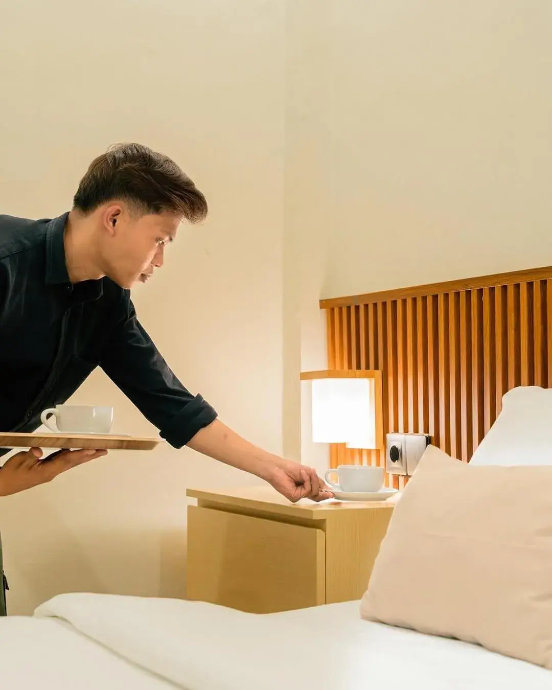 Bed in Yoki's Bungalows Bed in Yoki's Bungalows