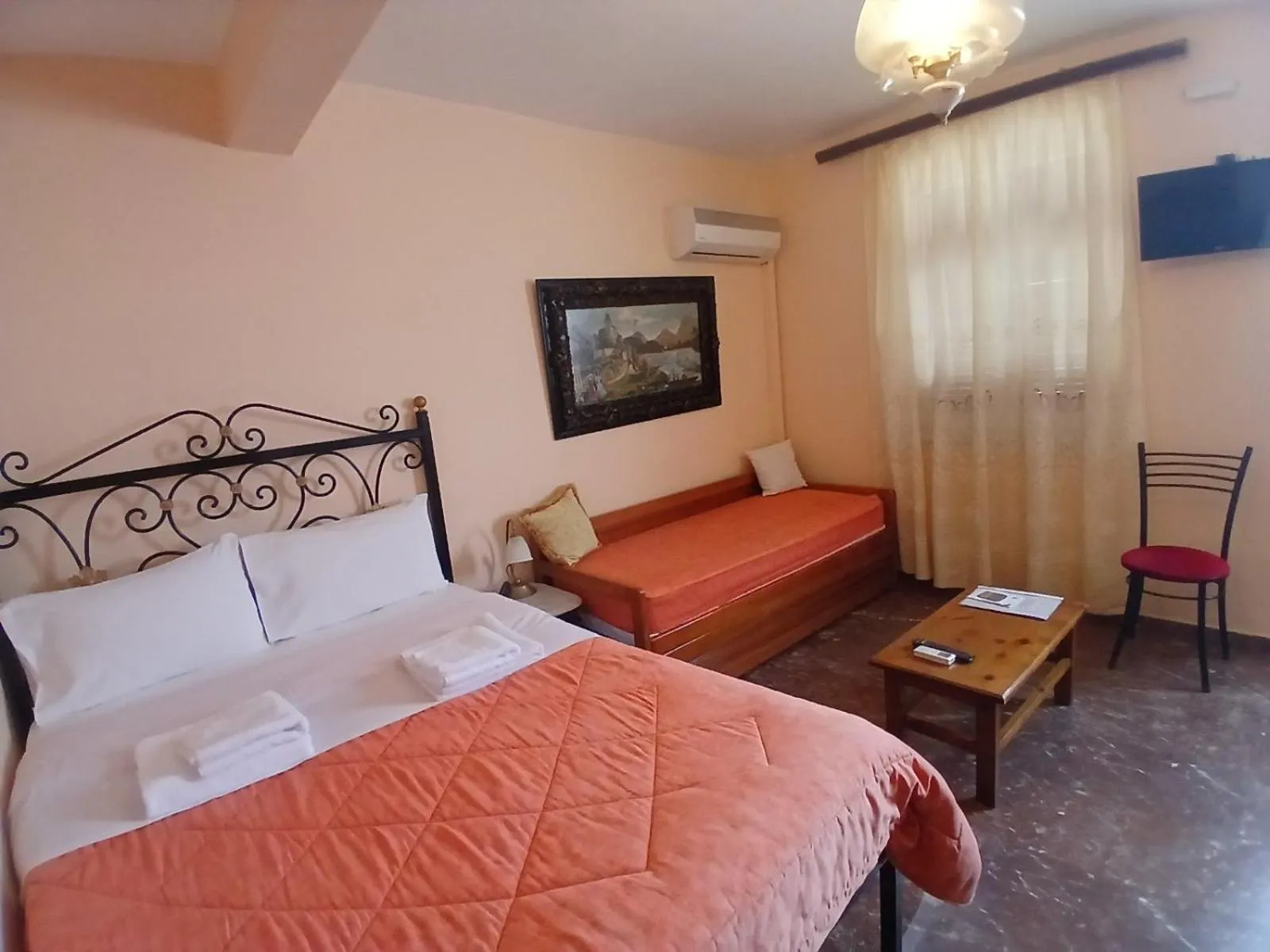 Bed in Pension Eleni