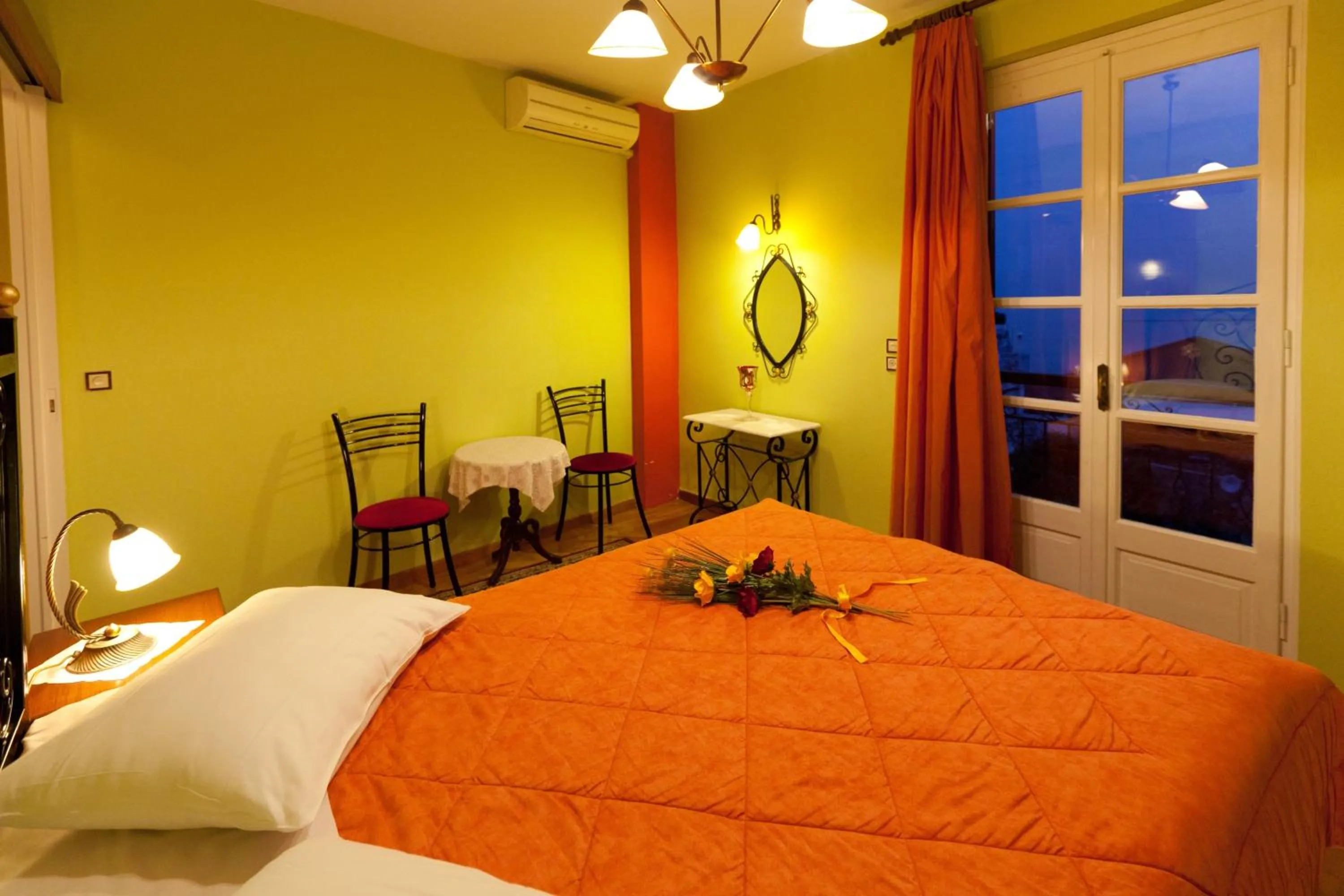 Bedroom, Bed in Pension Eleni