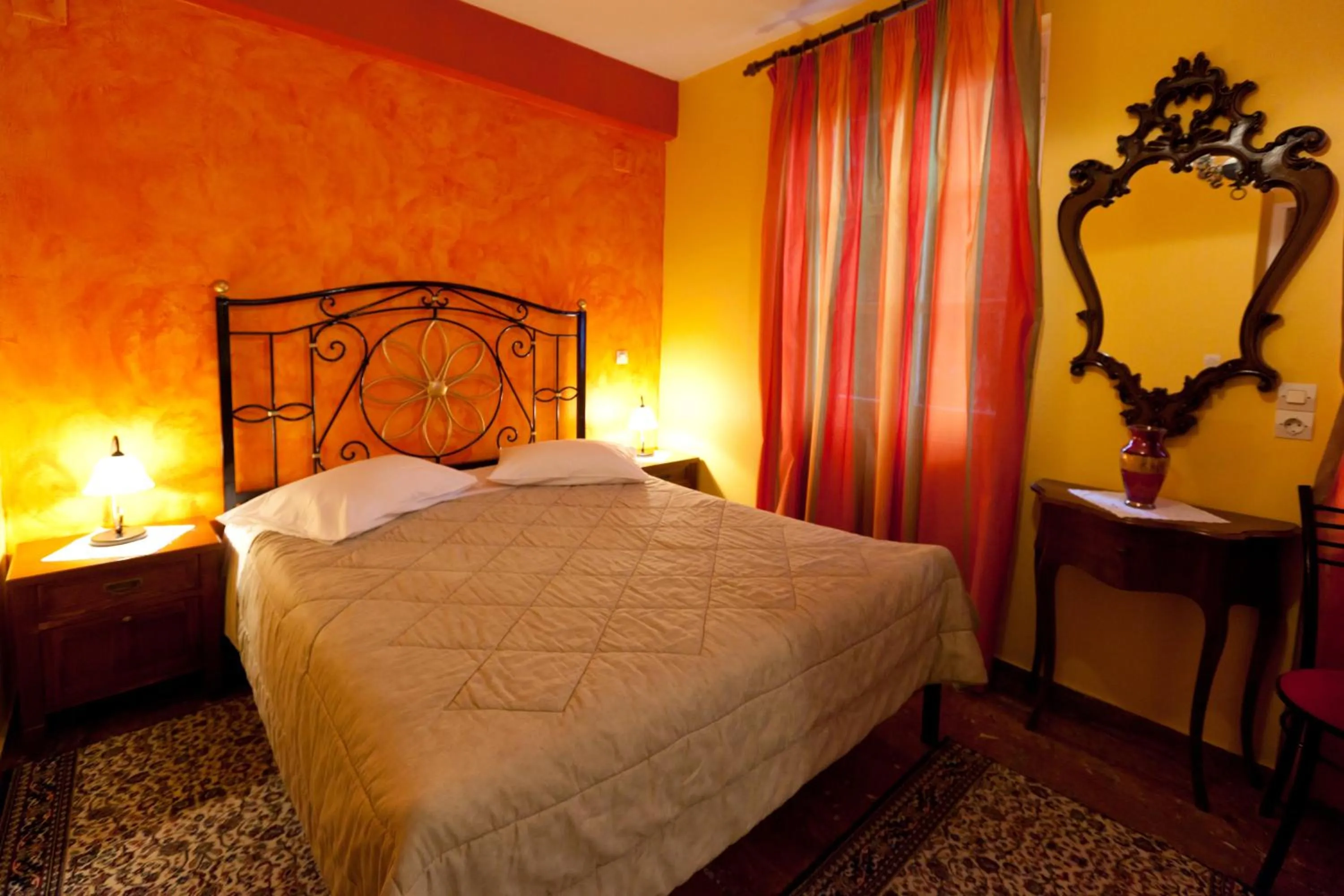 Bed in Pension Eleni