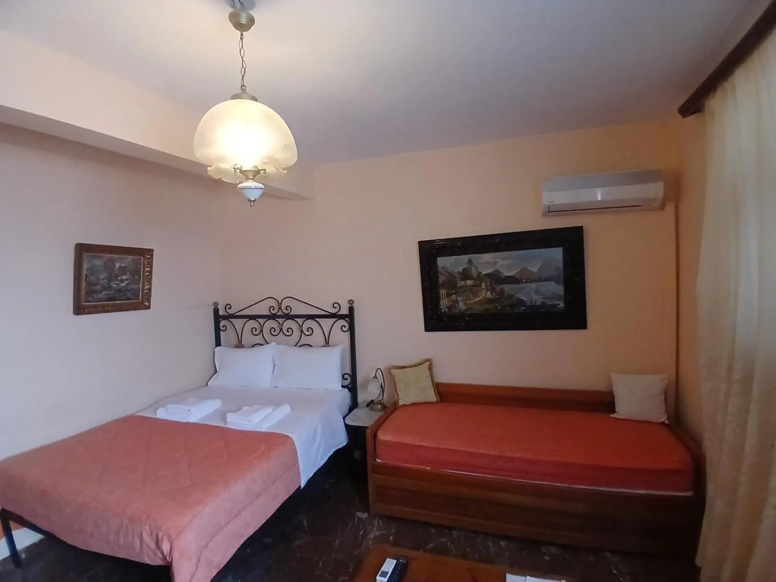 Bed in Pension Eleni