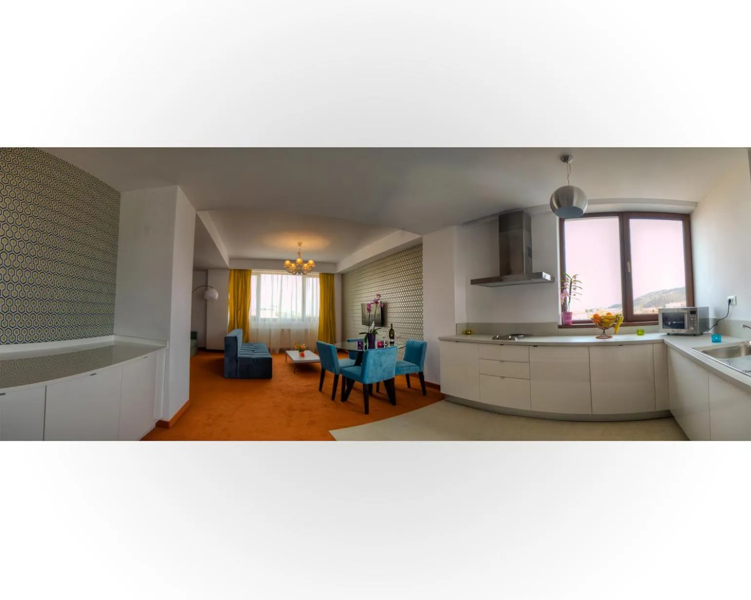 Kitchen or kitchenette in Apart Hotel Vlad Tepes